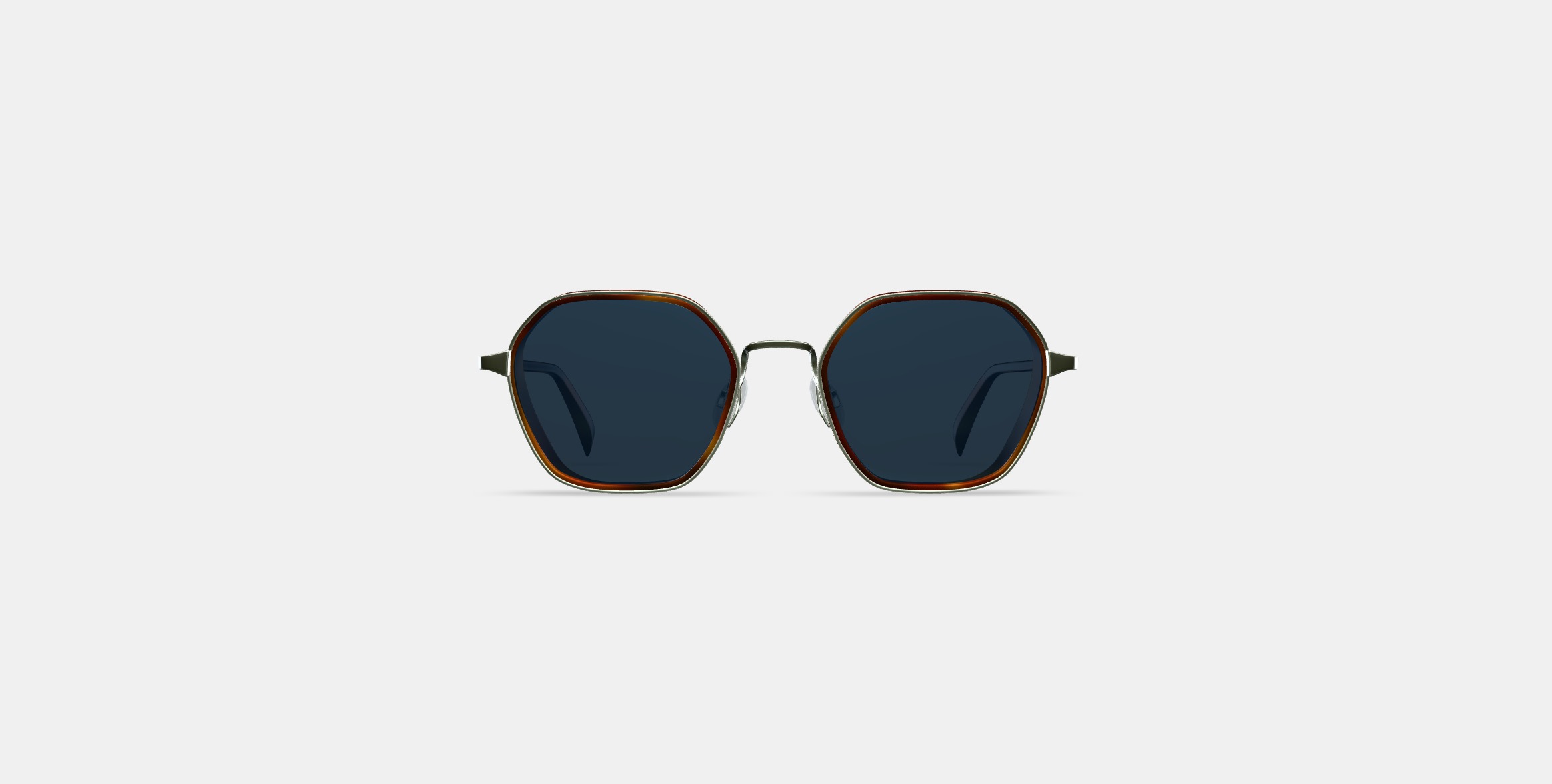 Levins Sunglasses in Rye Tortoise Matte with Antique Silver 3D model_10