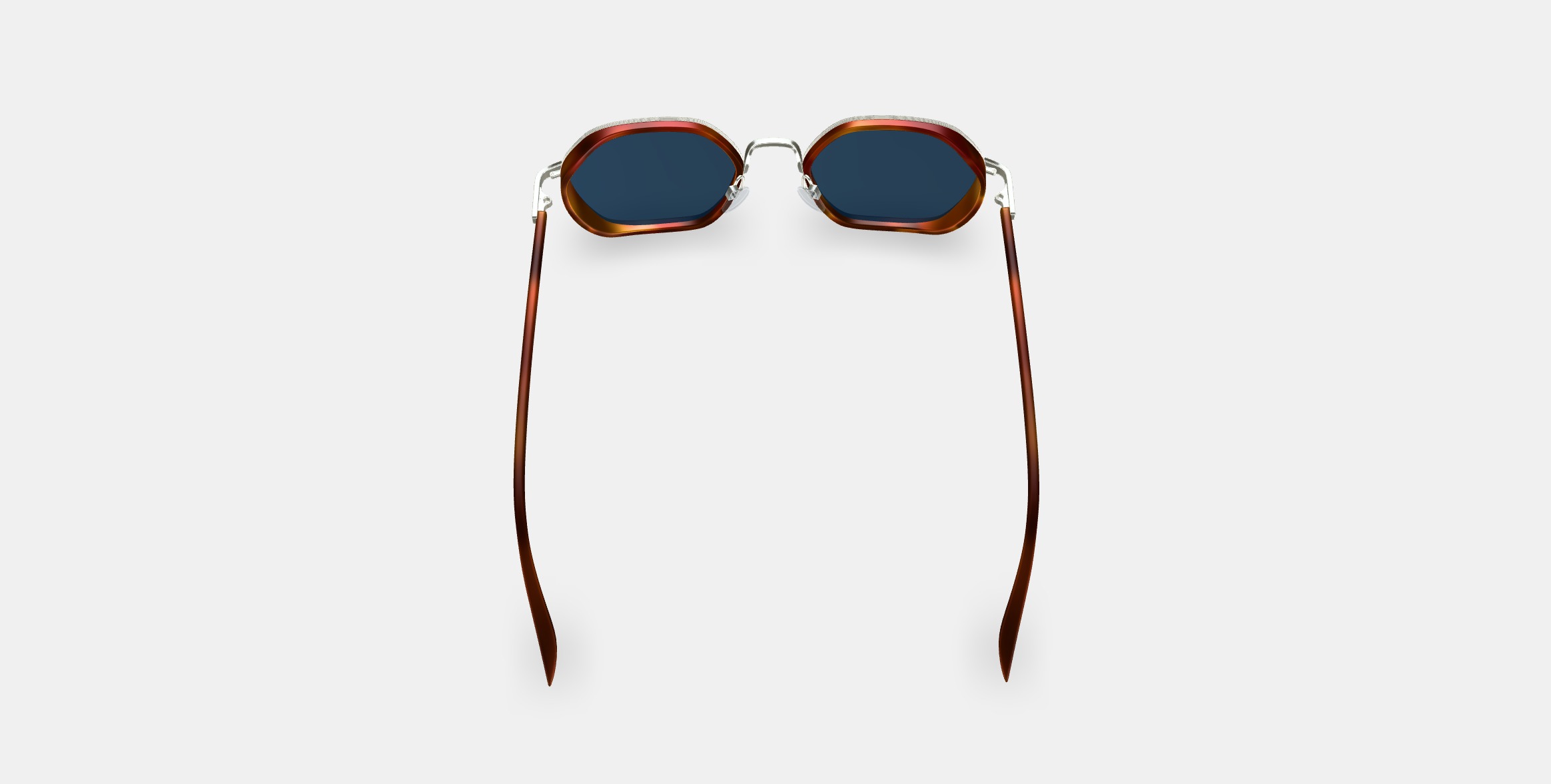 Levins Sunglasses in Rye Tortoise Matte with Antique Silver 3D model_3