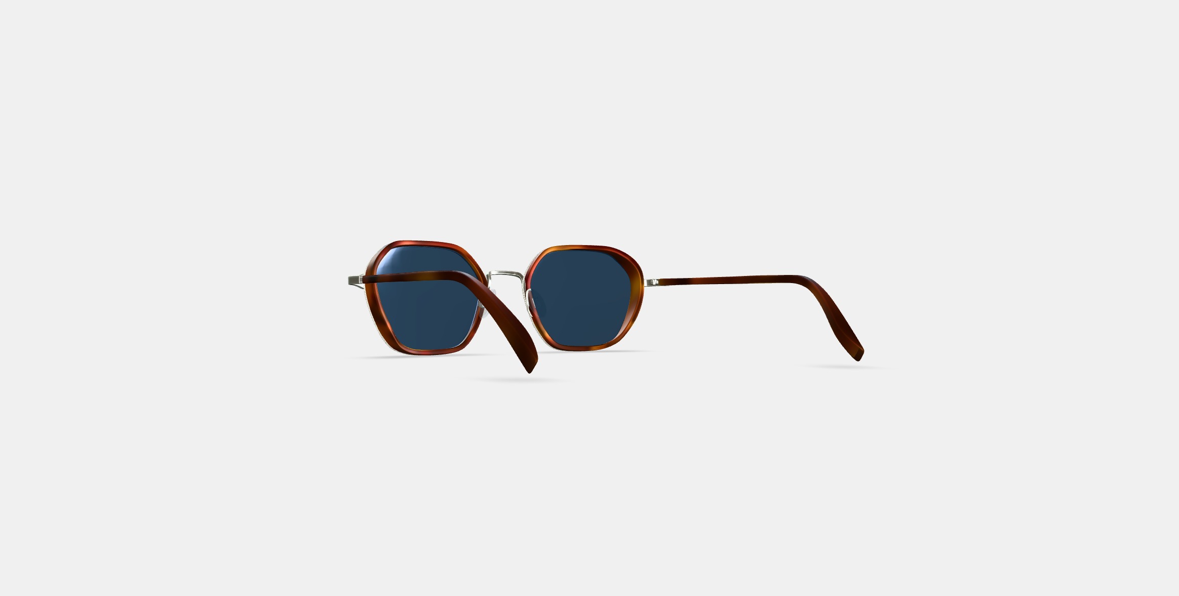 Levins Sunglasses in Rye Tortoise Matte with Antique Silver 3D model_16