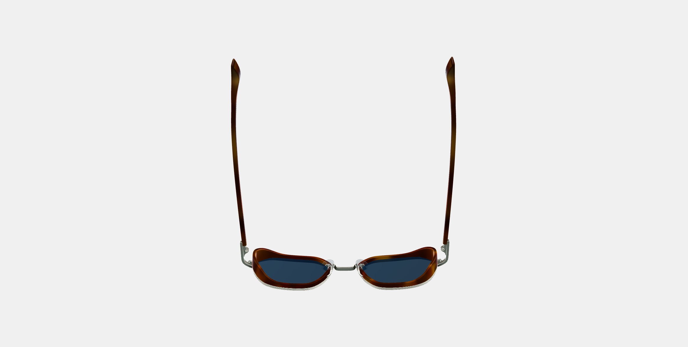 Levins Sunglasses in Rye Tortoise Matte with Antique Silver 3D model_7