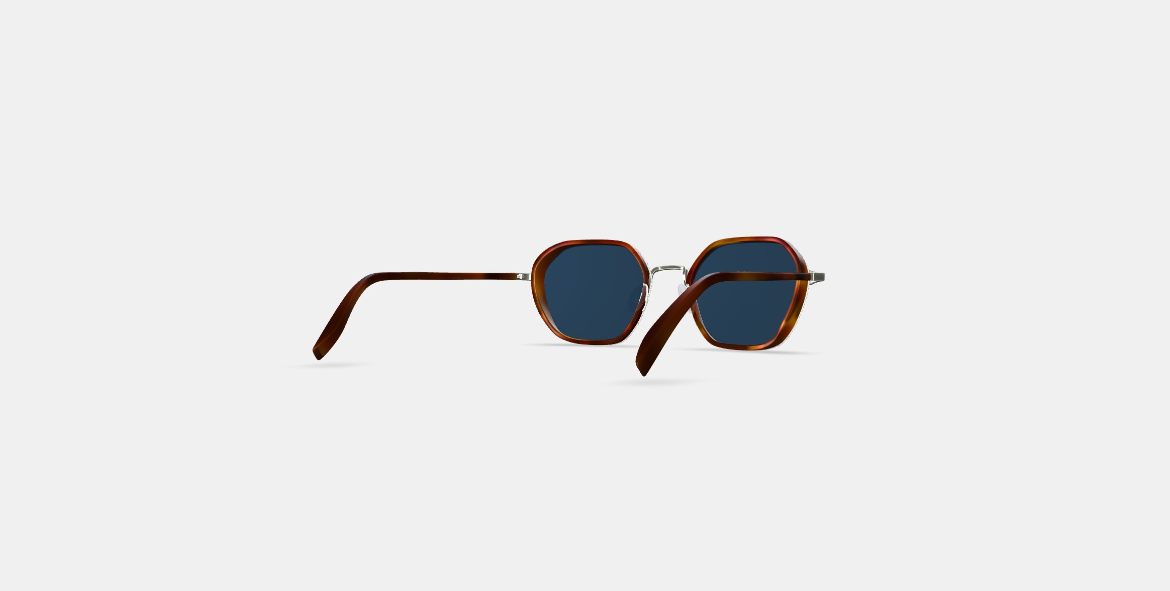 Levins Sunglasses in Rye Tortoise Matte with Antique Silver 3D model_5