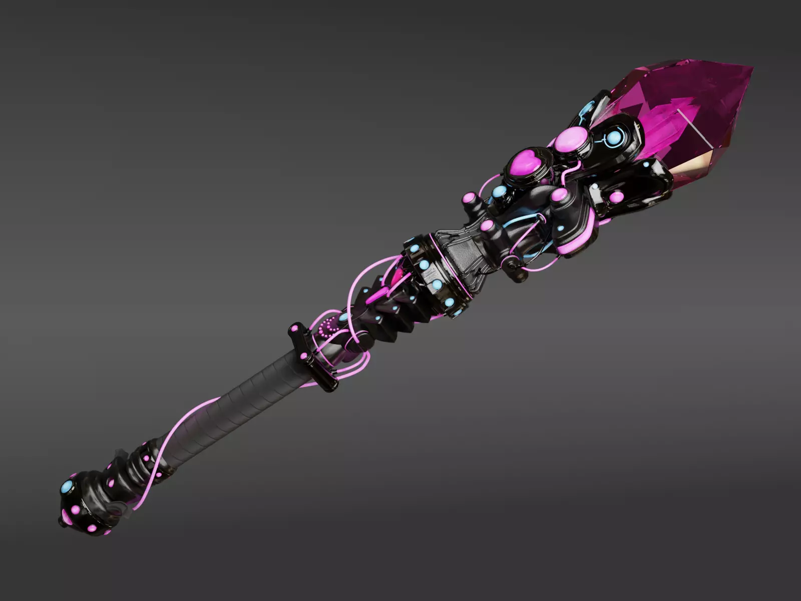 Girly Crystal Aether Rod Free 3D model_0
