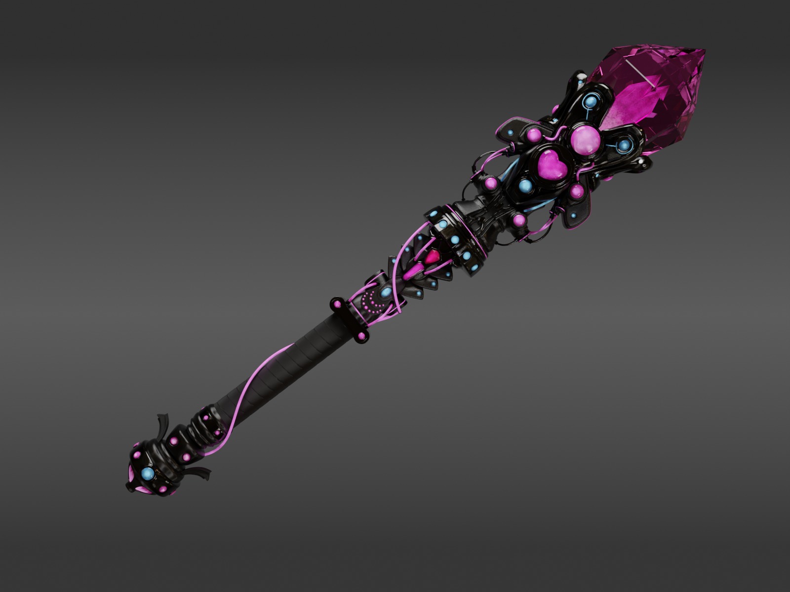 Girly Crystal Aether Rod Free 3D model_1