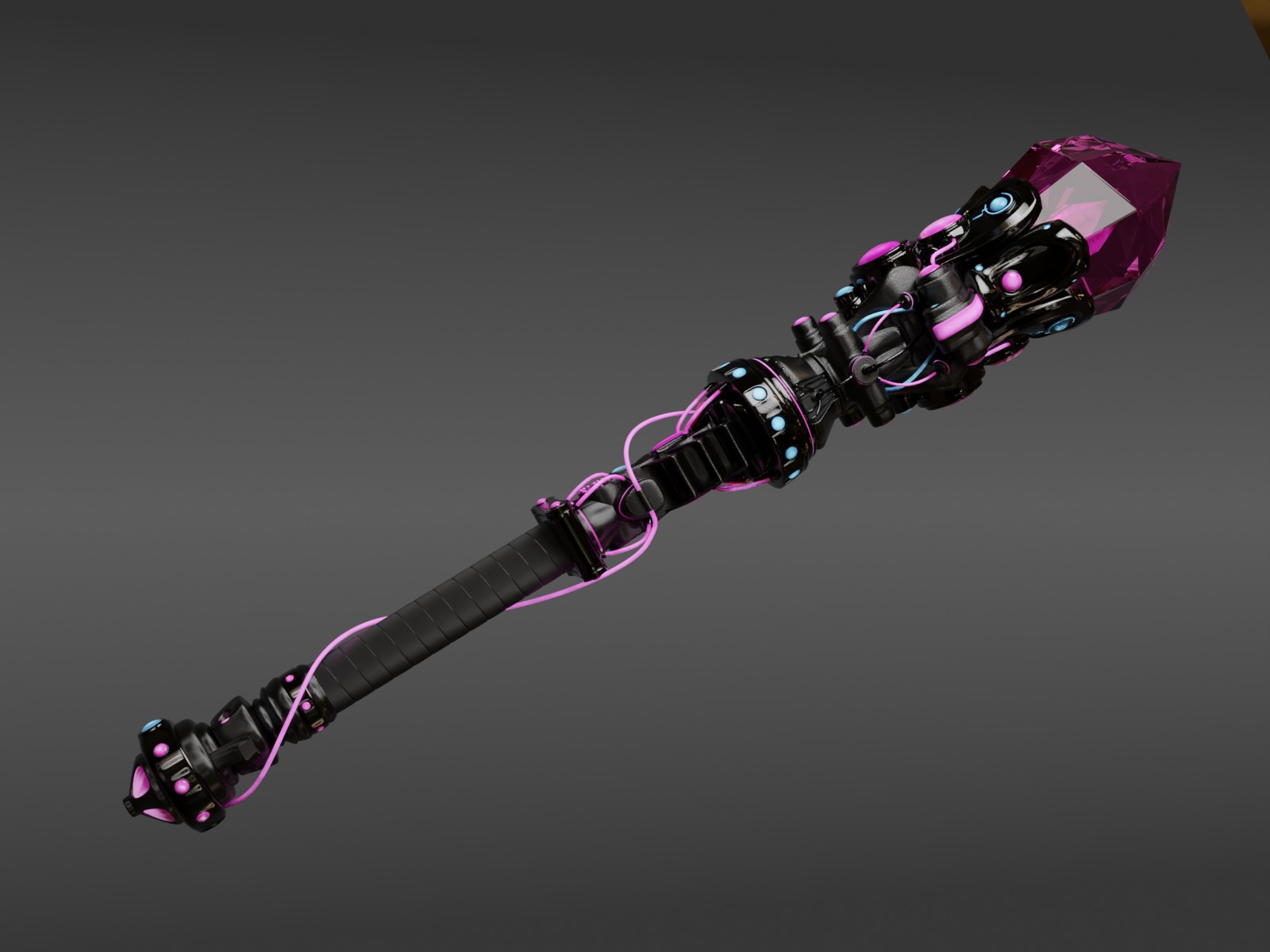 Girly Crystal Aether Rod Free 3D model_4