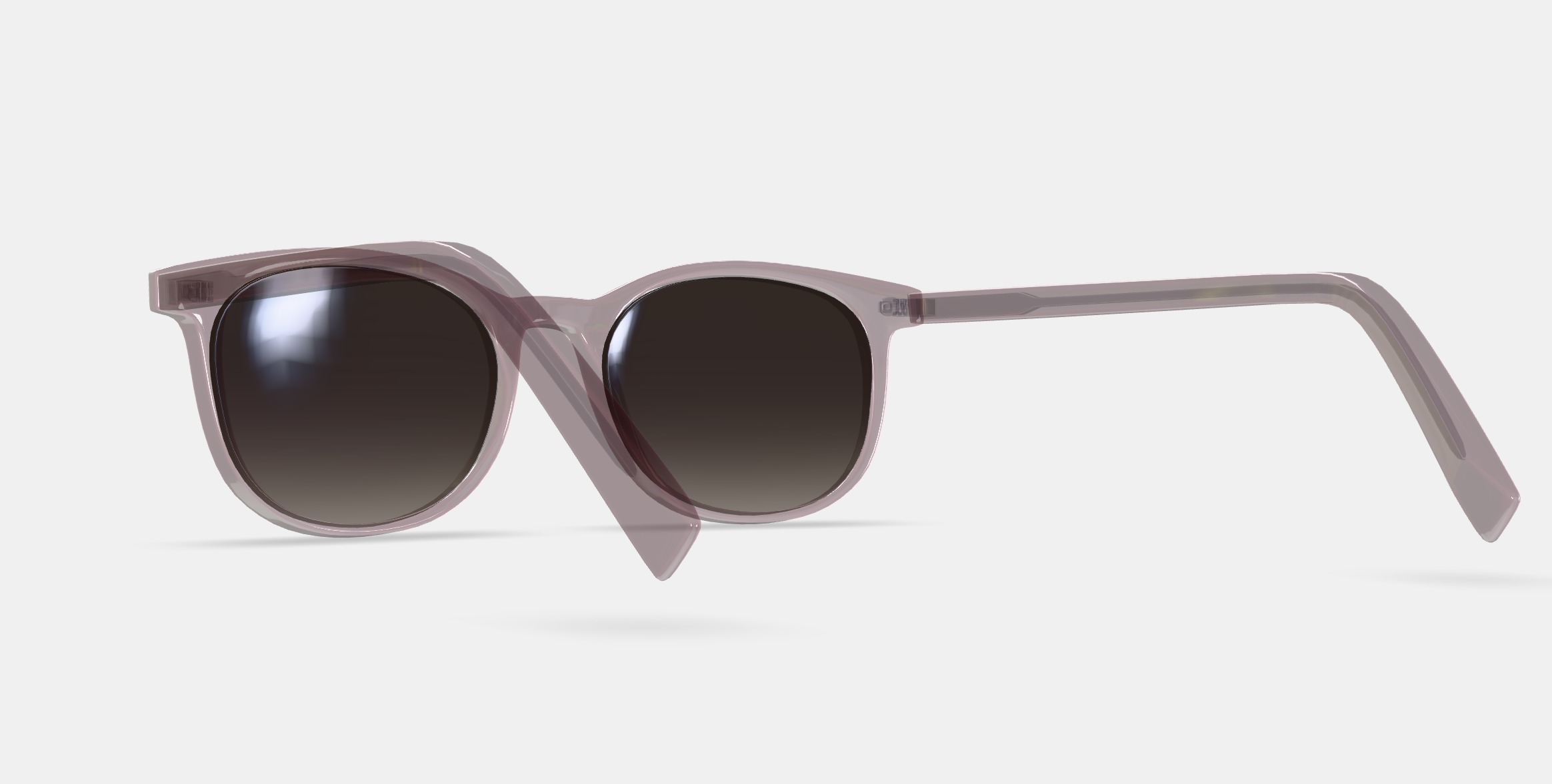 Durand Sunglasses in Rose Water 3D model_2