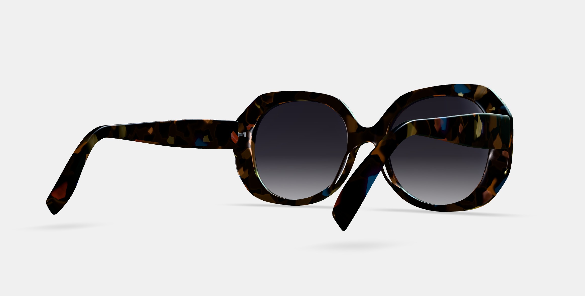 Rosetta Sunglasses in Amalfi Tortoise 3D model_6