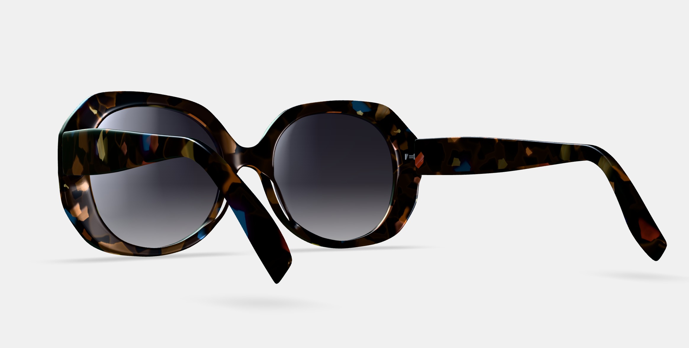 Rosetta Sunglasses in Amalfi Tortoise 3D model_5