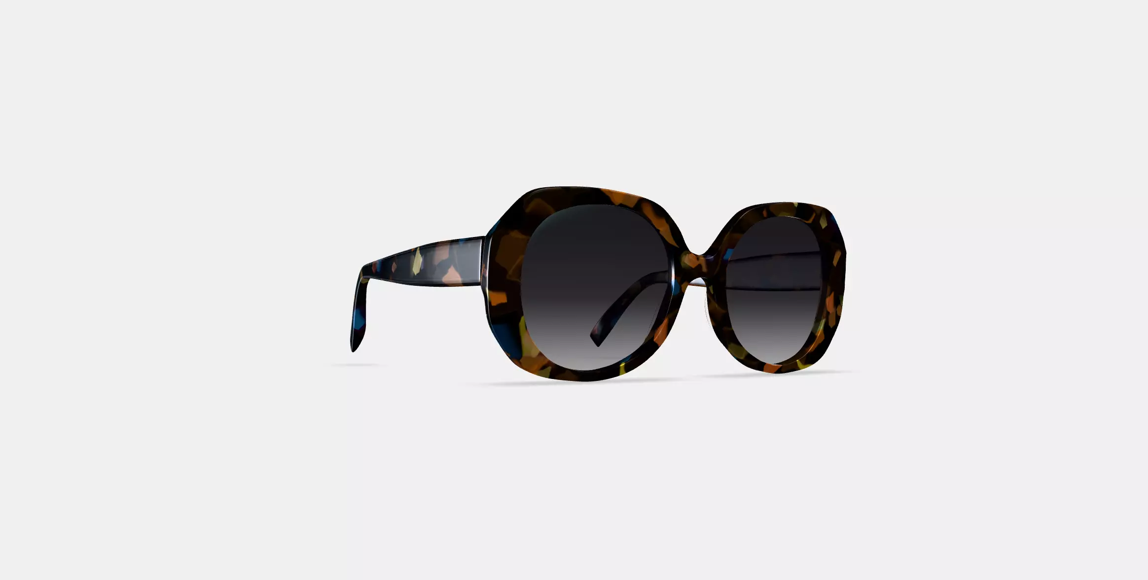 Rosetta Sunglasses in Amalfi Tortoise 3D model_0