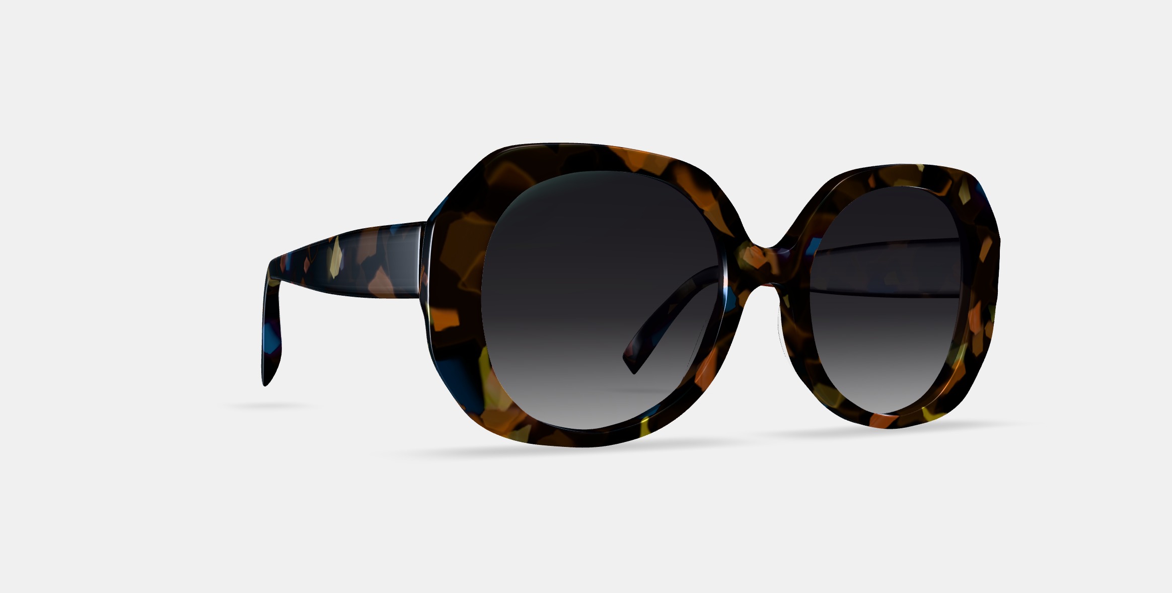 Rosetta Sunglasses in Amalfi Tortoise 3D model_9