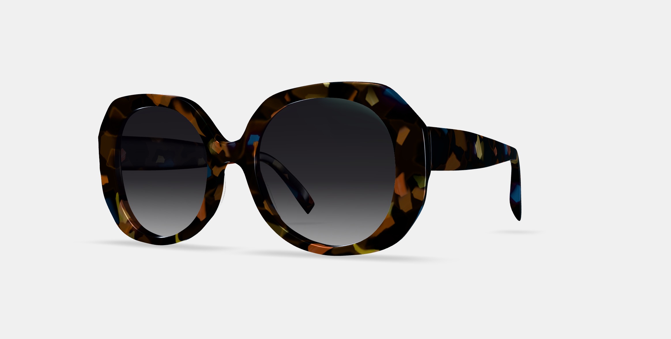 Rosetta Sunglasses in Amalfi Tortoise 3D model_13