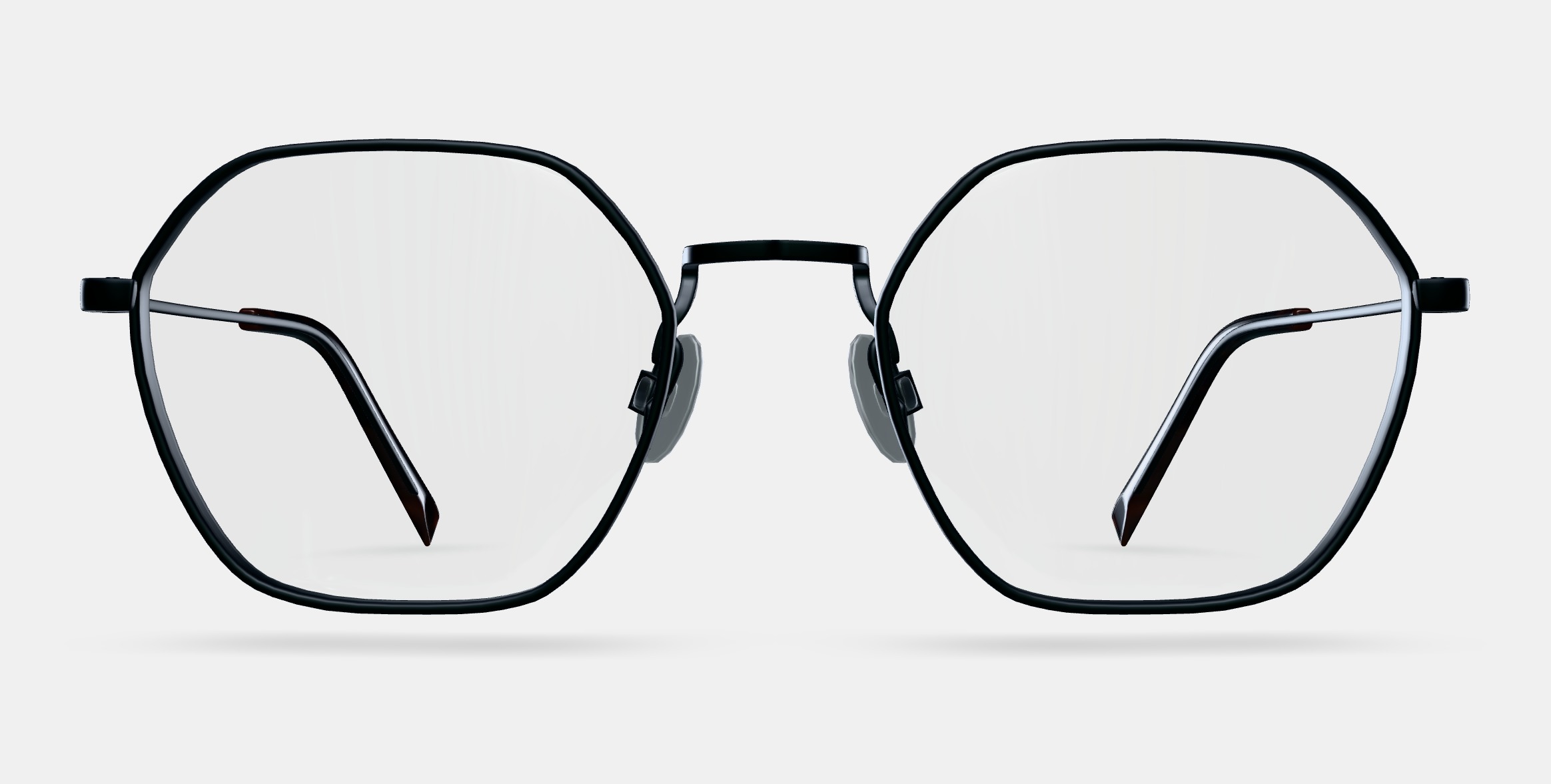 Keiko Eyeglasses in Brushed Ink 3D model_11