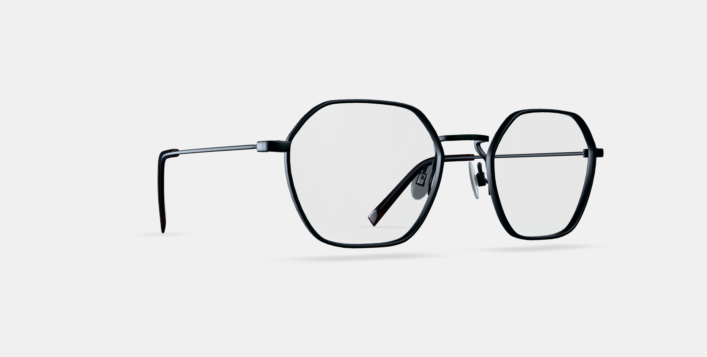 Keiko Eyeglasses in Brushed Ink 3D model_9