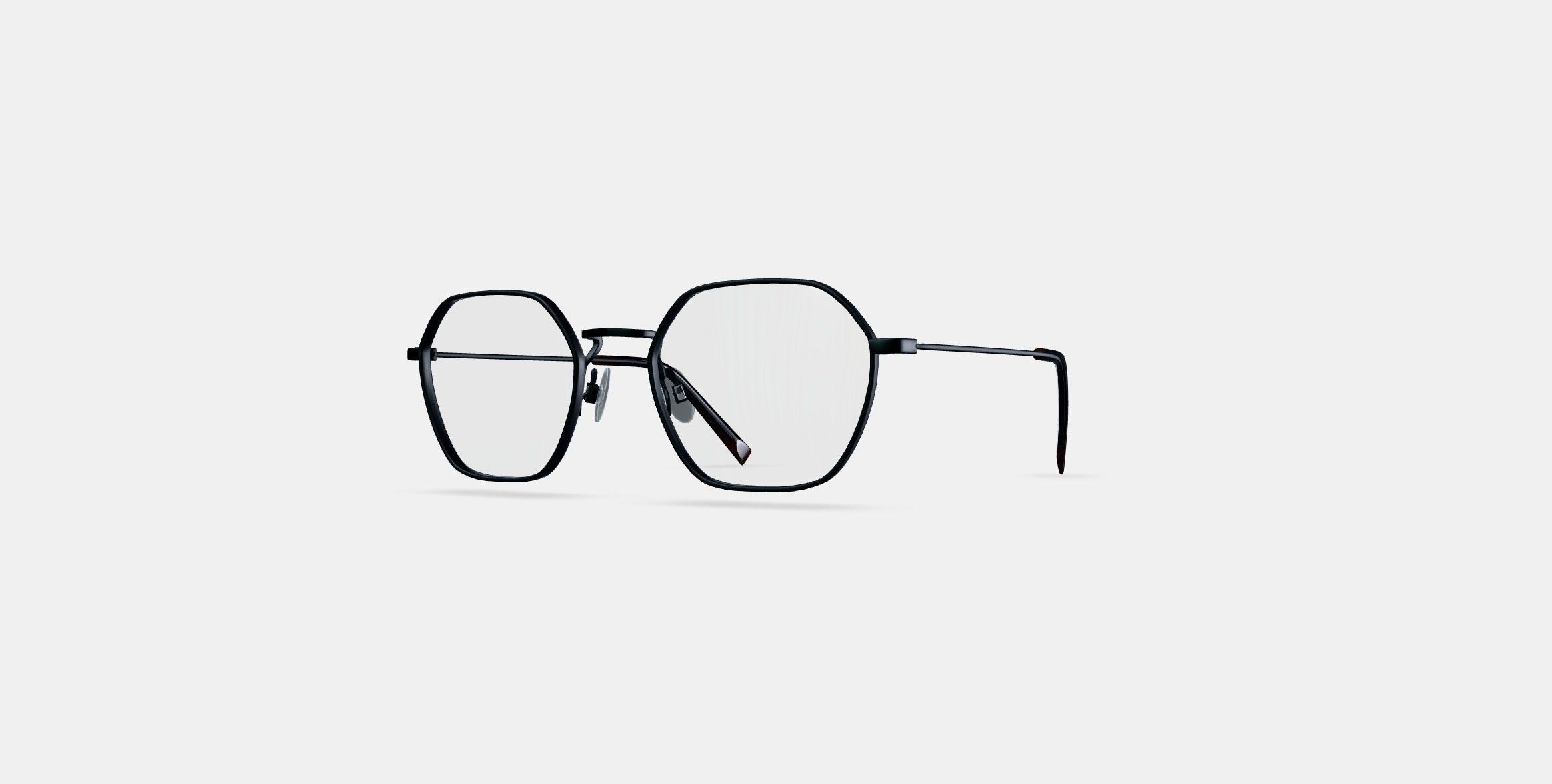 Keiko Eyeglasses in Brushed Ink 3D model_12