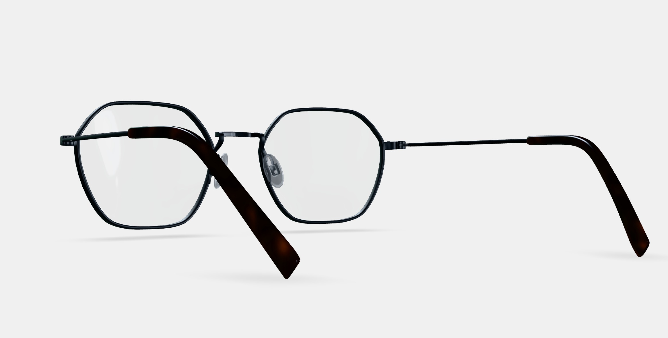 Keiko Eyeglasses in Brushed Ink 3D model_4