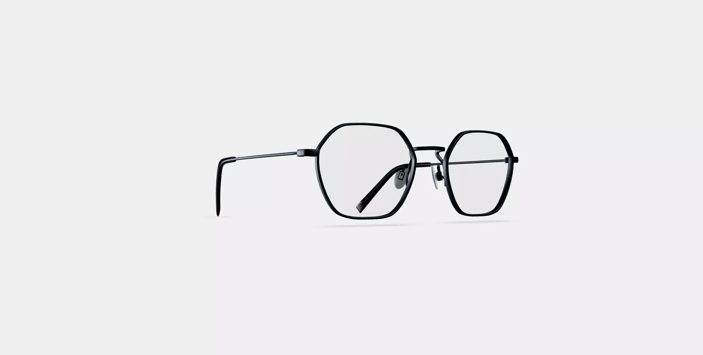 Keiko Eyeglasses in Brushed Ink 3D model_0