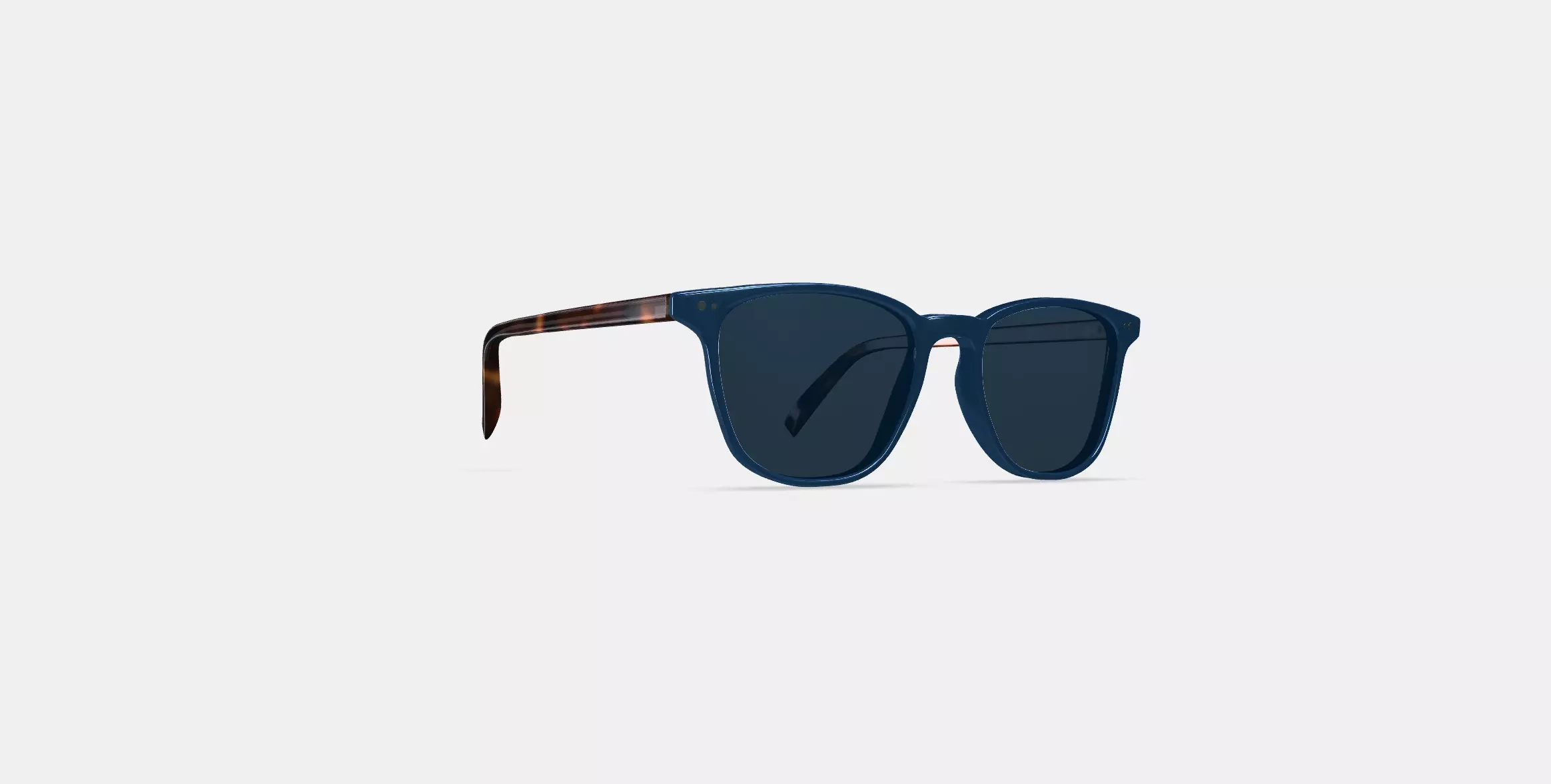 Dawson Sunglasses in Azure Crystal with Oak Barrel 3D model