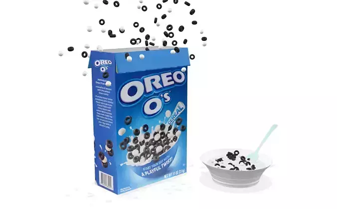 Oreo cereal animated 3D model