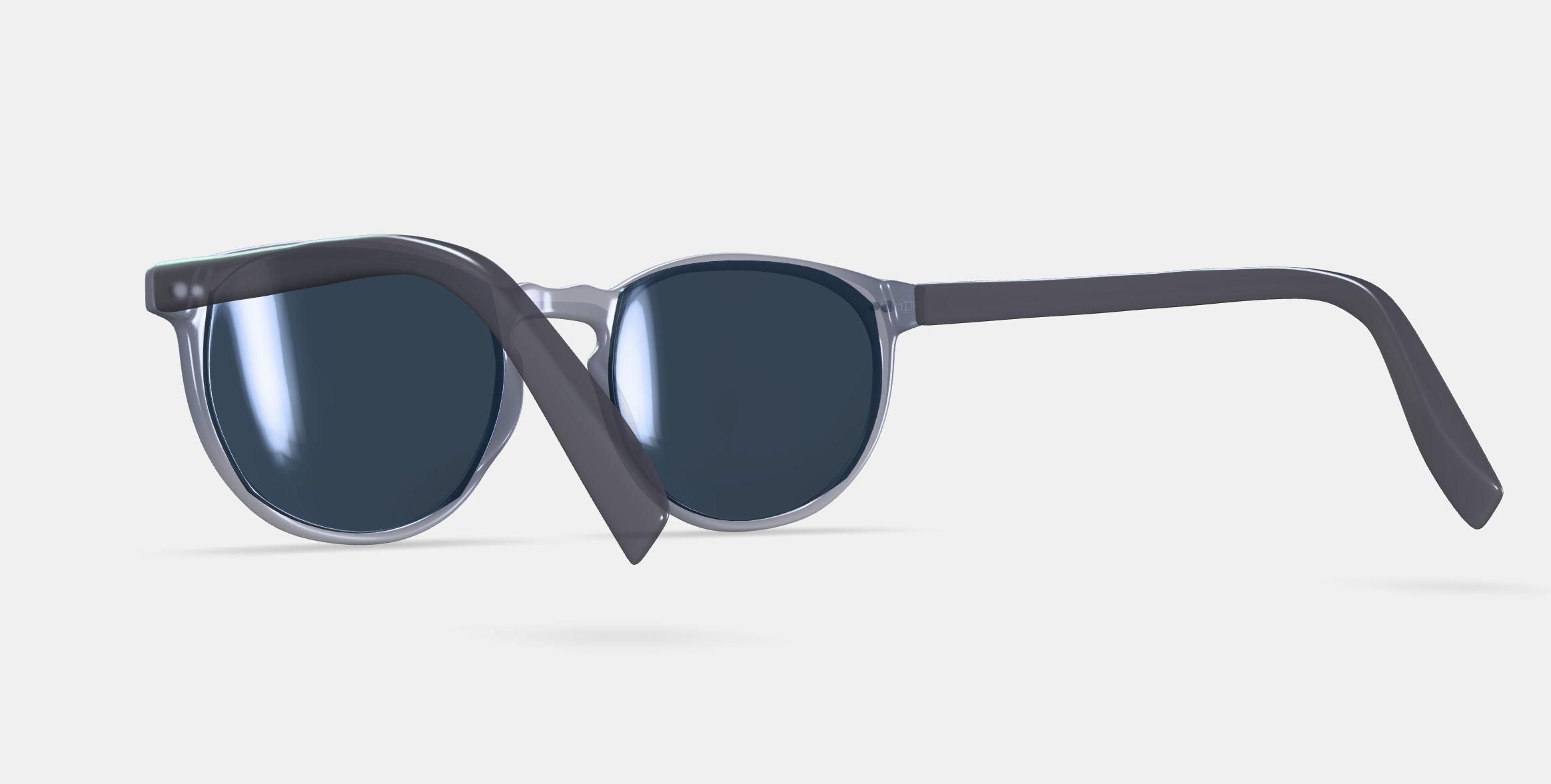 Biren Sunglasses in Dove Grey 3D model_4
