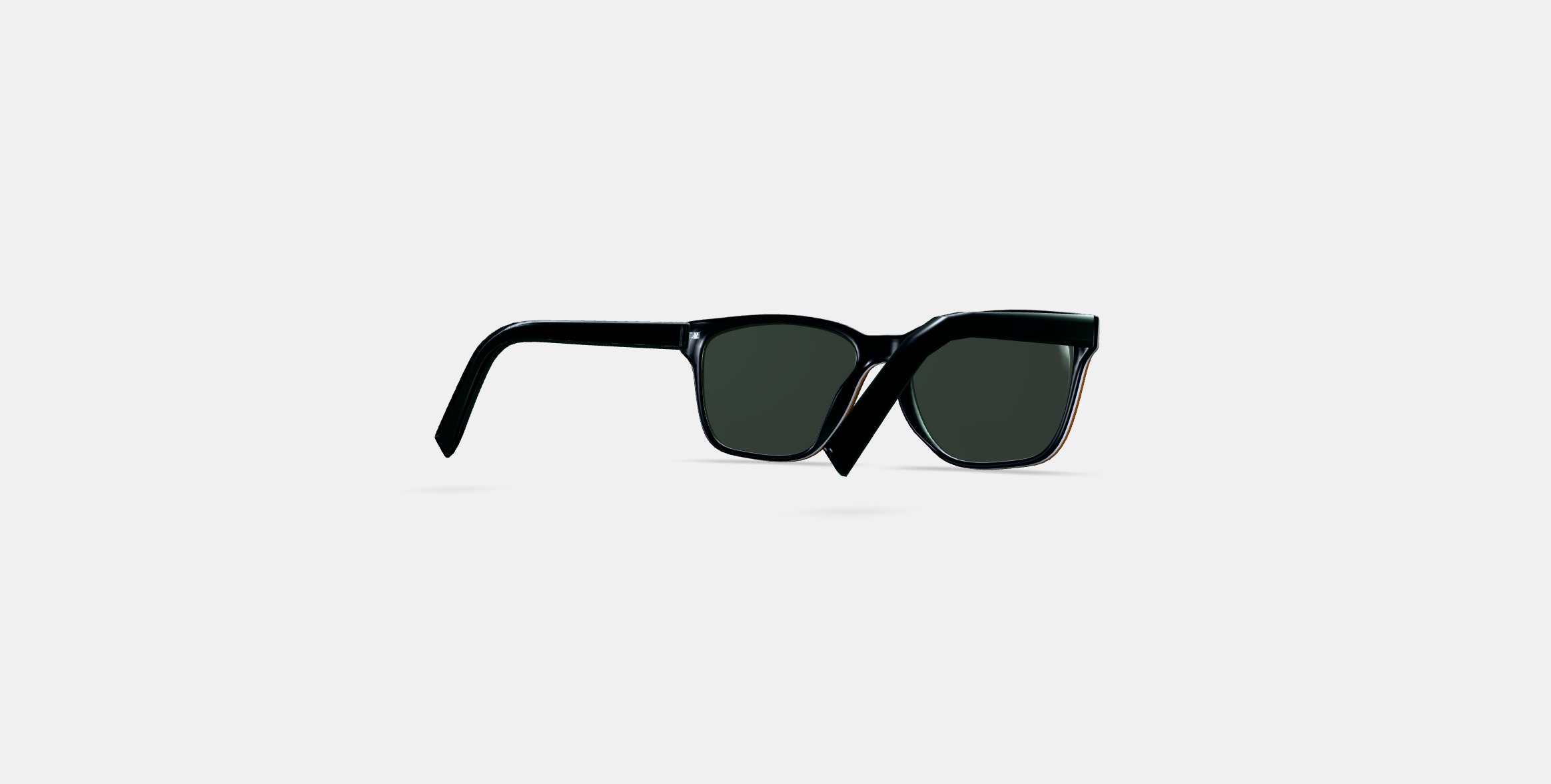 Barkley Low Bridge Fit Sunglasses in Black Matte Eclipse 3D model_4