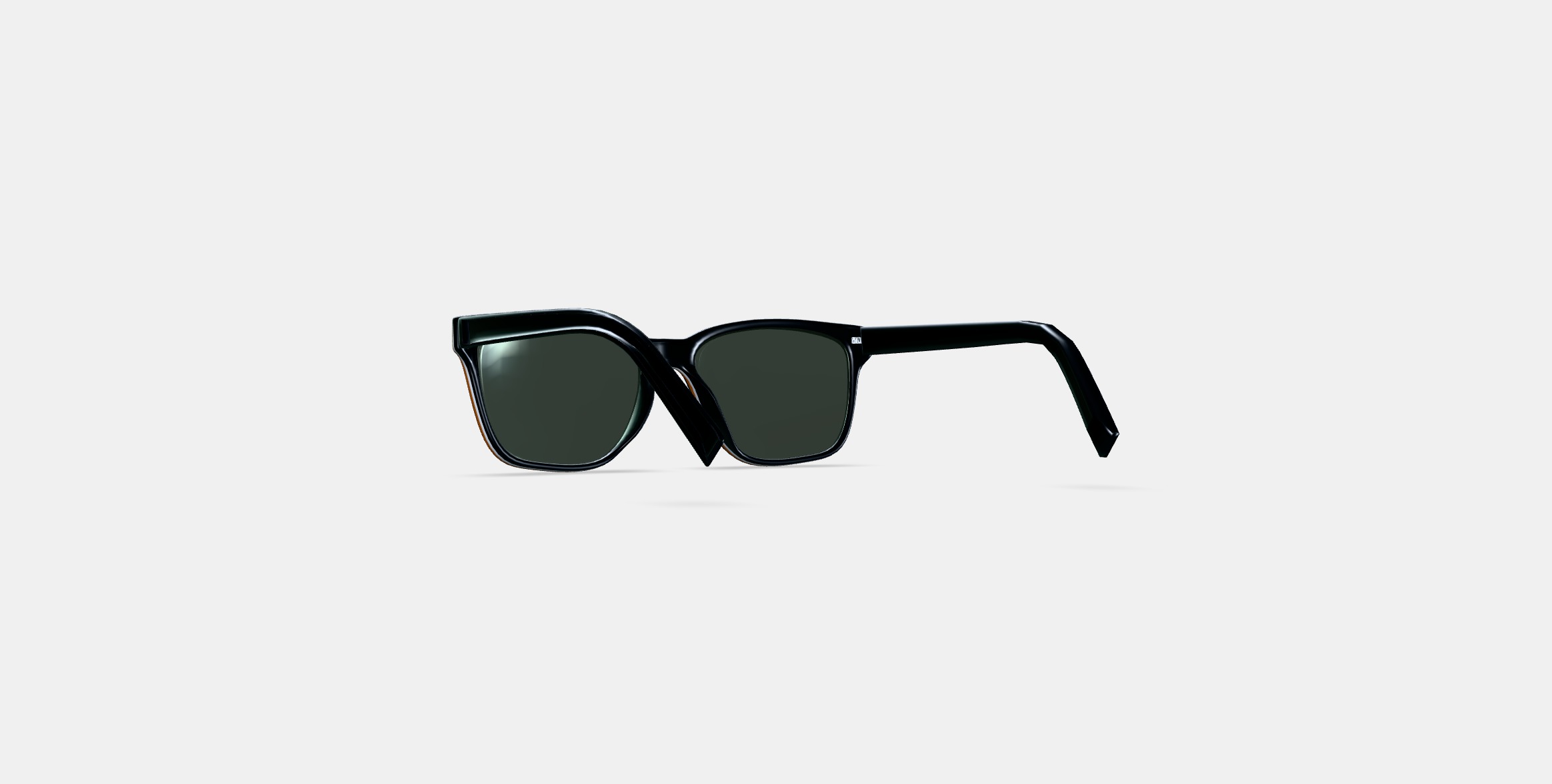 Barkley Low Bridge Fit Sunglasses in Black Matte Eclipse 3D model_16