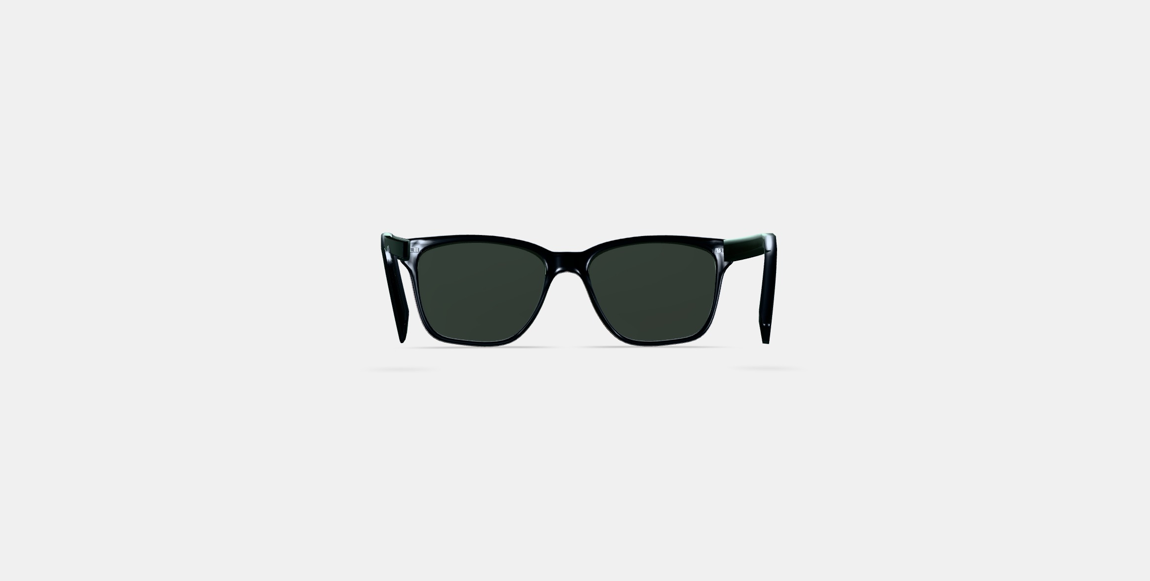 Barkley Low Bridge Fit Sunglasses in Black Matte Eclipse 3D model_14