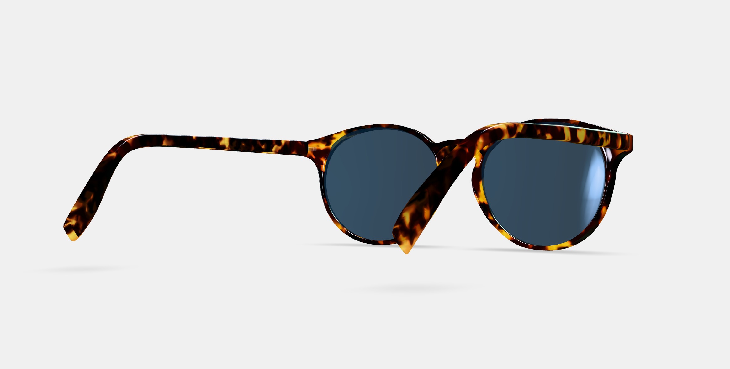 Renton Sunglasses in Black Oak Tortoise 3D model_6