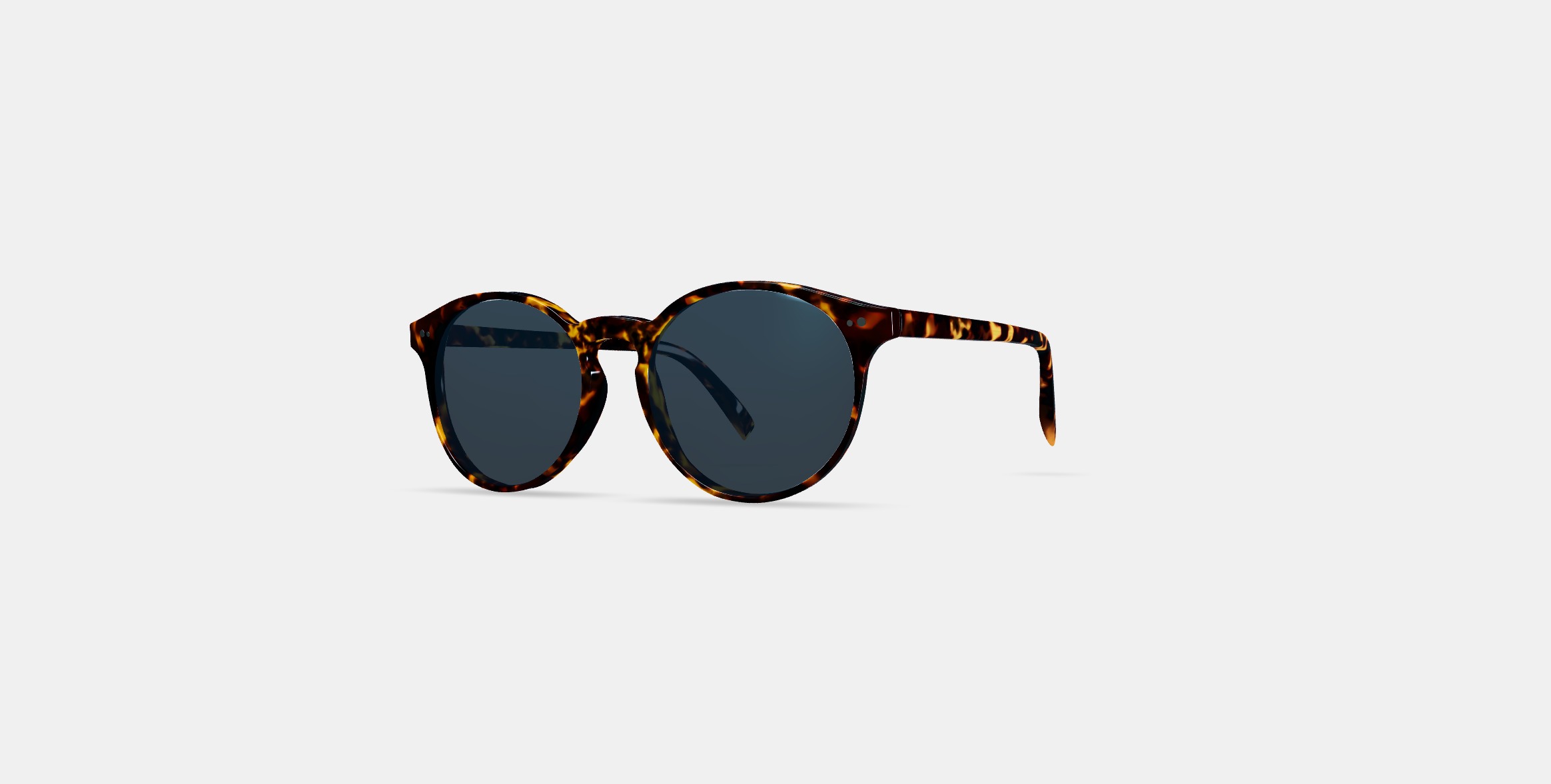Renton Sunglasses in Black Oak Tortoise 3D model_12
