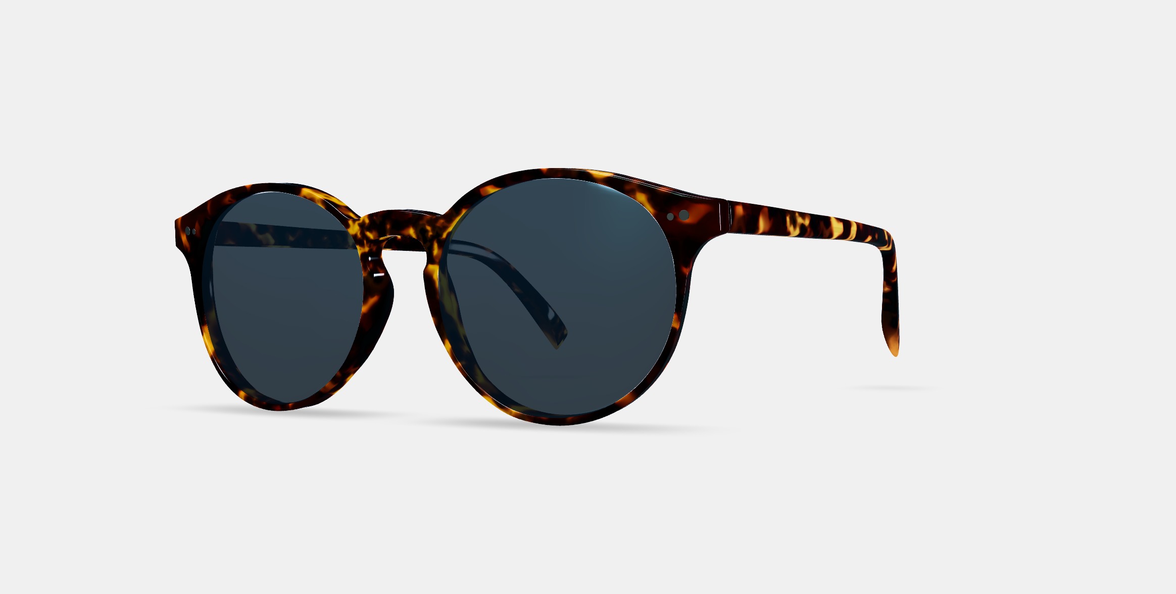 Renton Sunglasses in Black Oak Tortoise 3D model_13