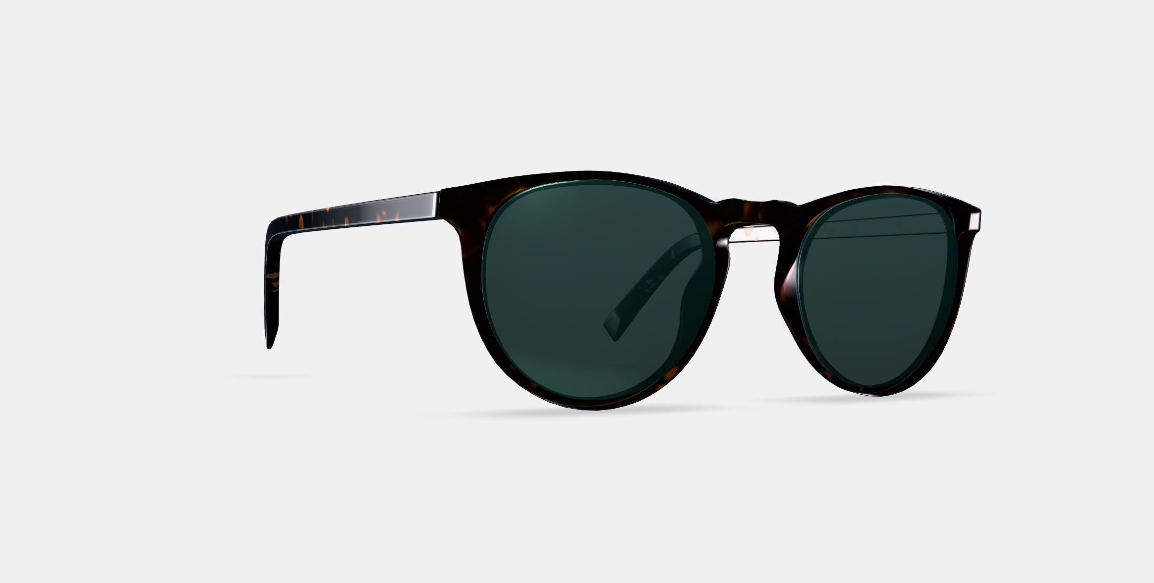 Haskell Low Bridge Fit Sunglasses in Whiskey Tortoise 3D model_9