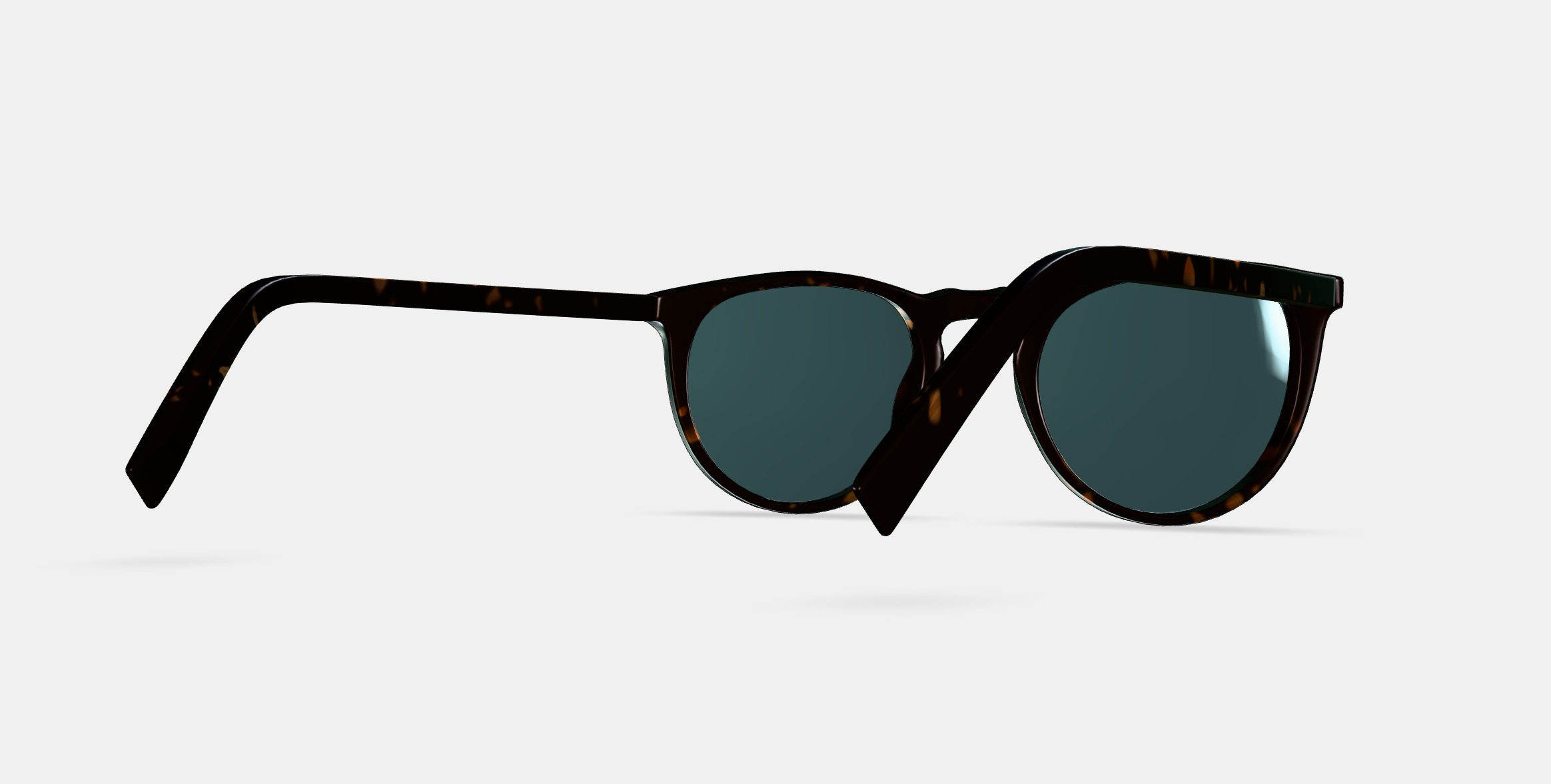 Haskell Low Bridge Fit Sunglasses in Whiskey Tortoise 3D model_5