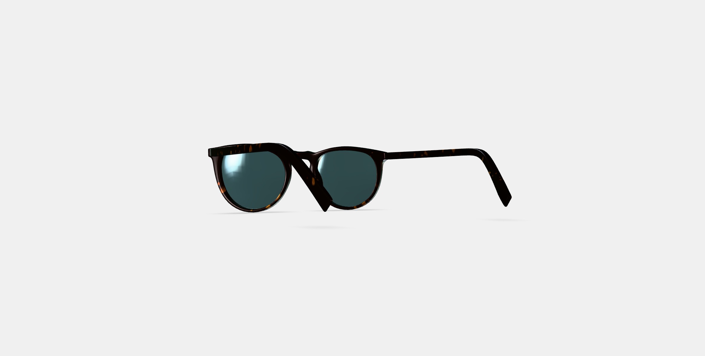 Haskell Low Bridge Fit Sunglasses in Whiskey Tortoise 3D model_16