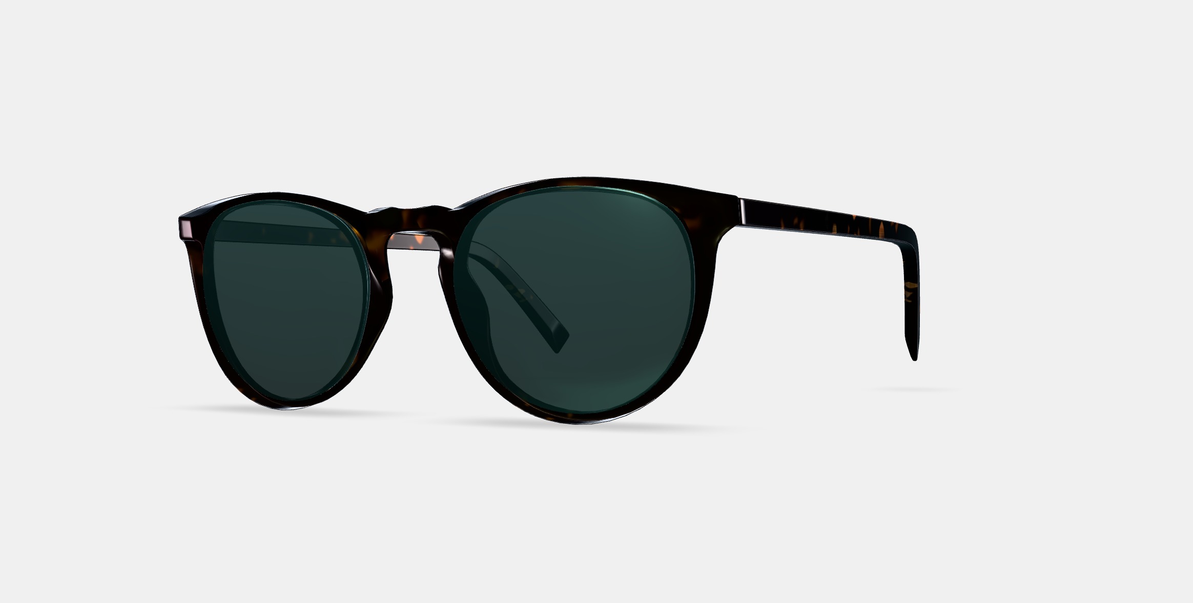 Haskell Low Bridge Fit Sunglasses in Whiskey Tortoise 3D model_13