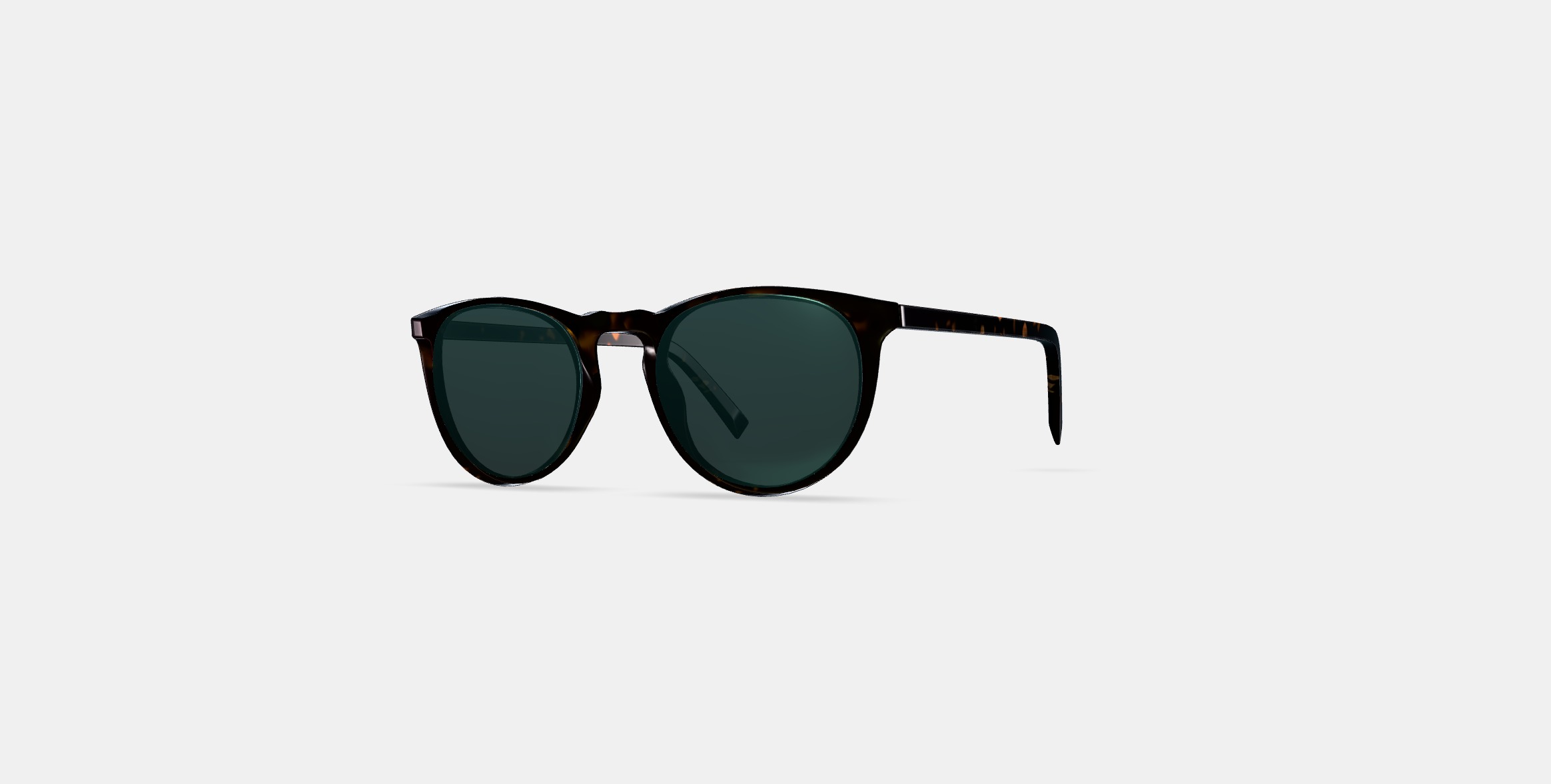 Haskell Low Bridge Fit Sunglasses in Whiskey Tortoise 3D model_12