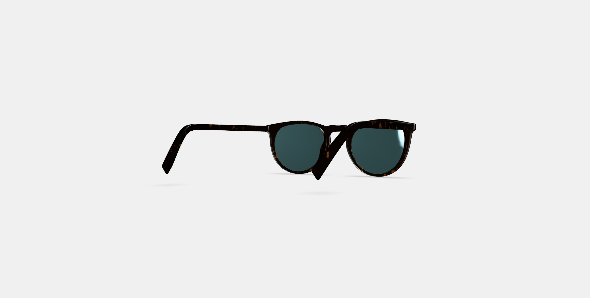 Haskell Low Bridge Fit Sunglasses in Whiskey Tortoise 3D model_4