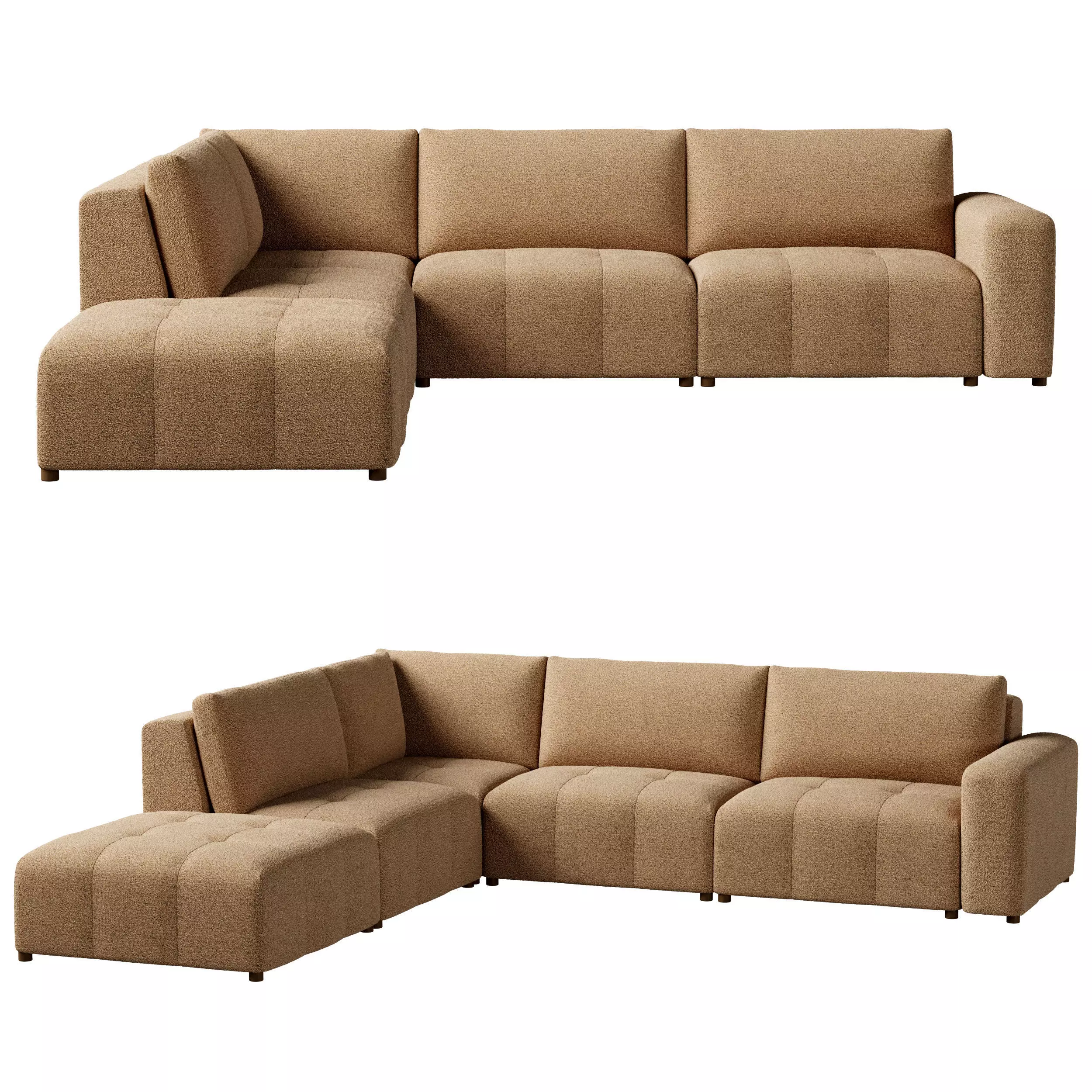 Keegan Five Piece Sectional 3D model