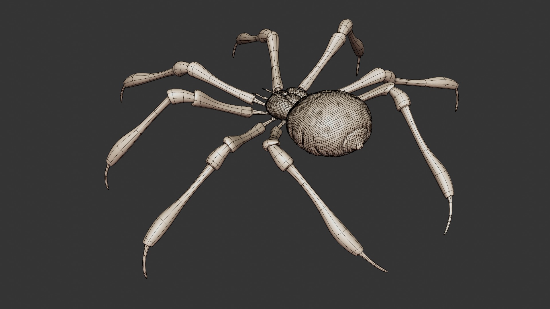 Stylized Spider Creature - High Poly Fantasy 3D Model 3D print model_13