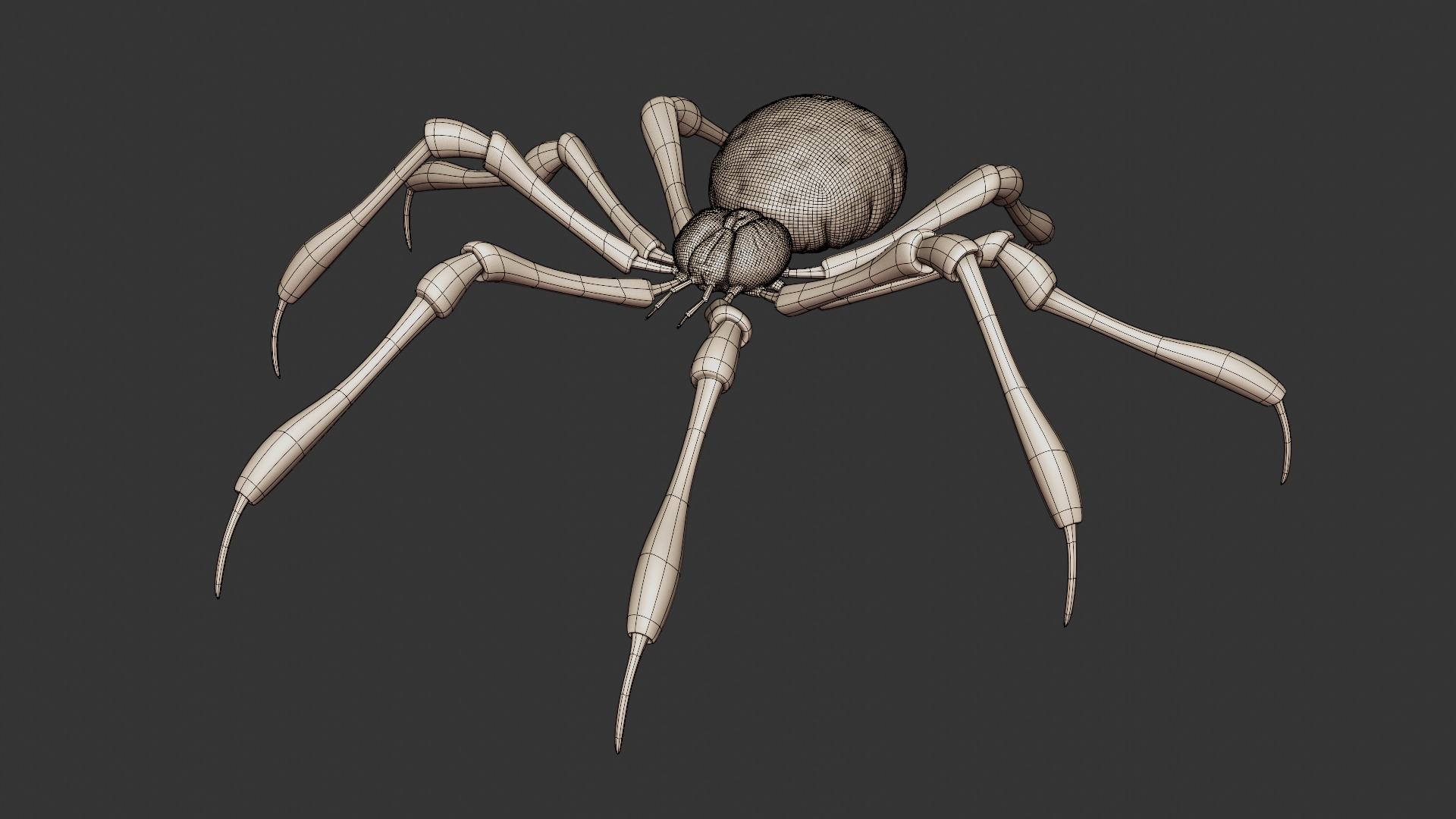 Stylized Spider Creature - High Poly Fantasy 3D Model 3D print model_11