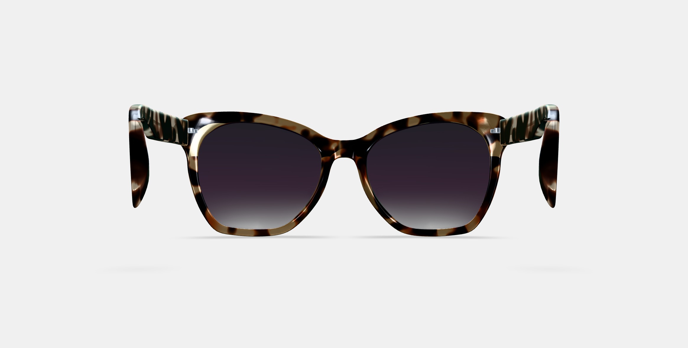 Rhea Low Bridge Fit Sunglasses in Truffle Tortoise 3D model_15