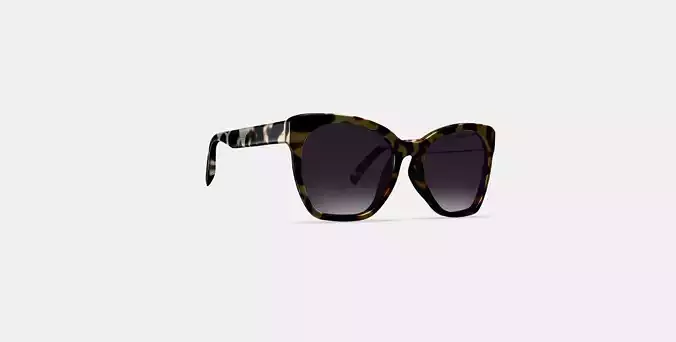 Rhea Low Bridge Fit Sunglasses in Truffle Tortoise