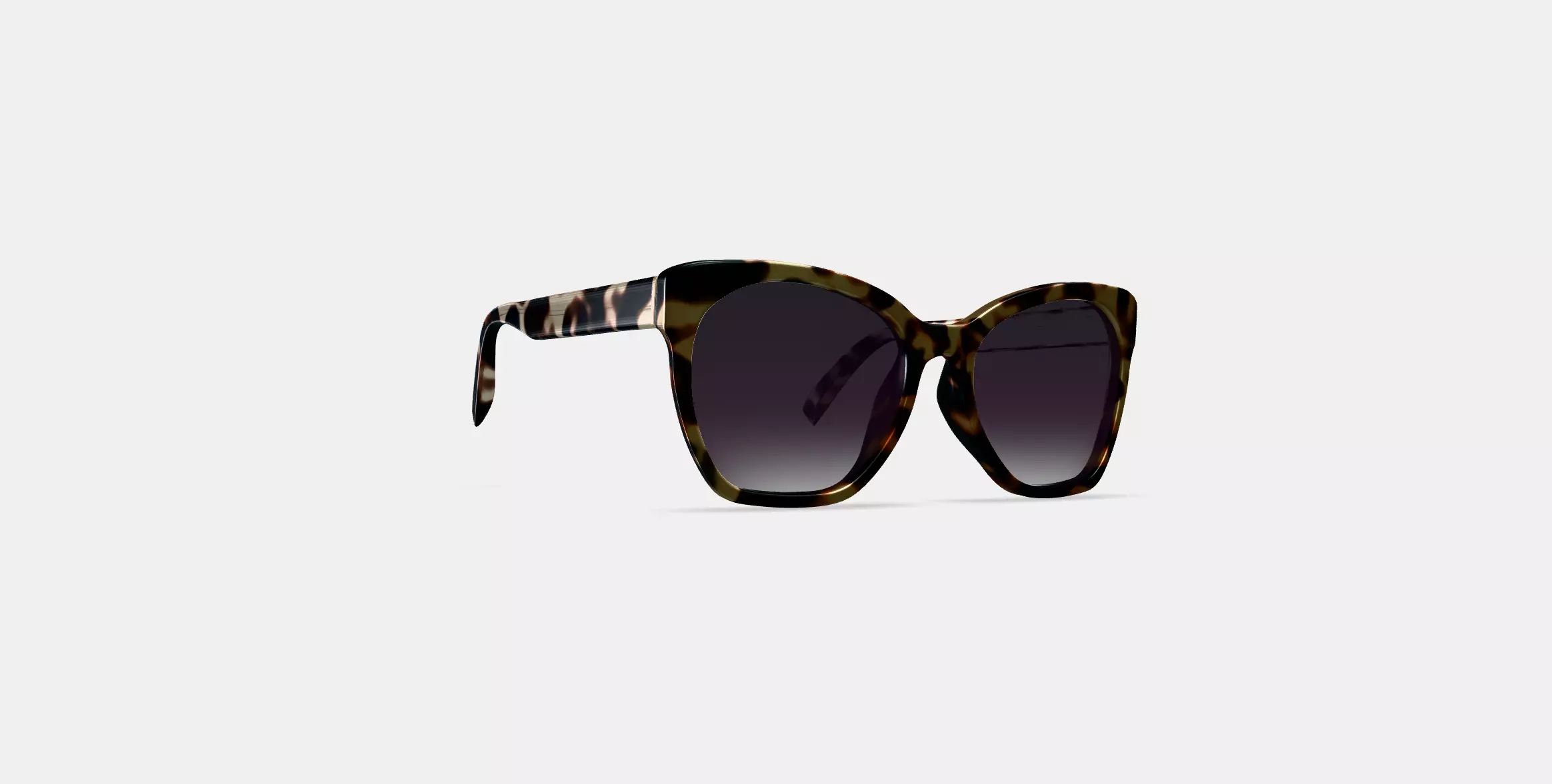 Rhea Low Bridge Fit Sunglasses in Truffle Tortoise 3D model_0
