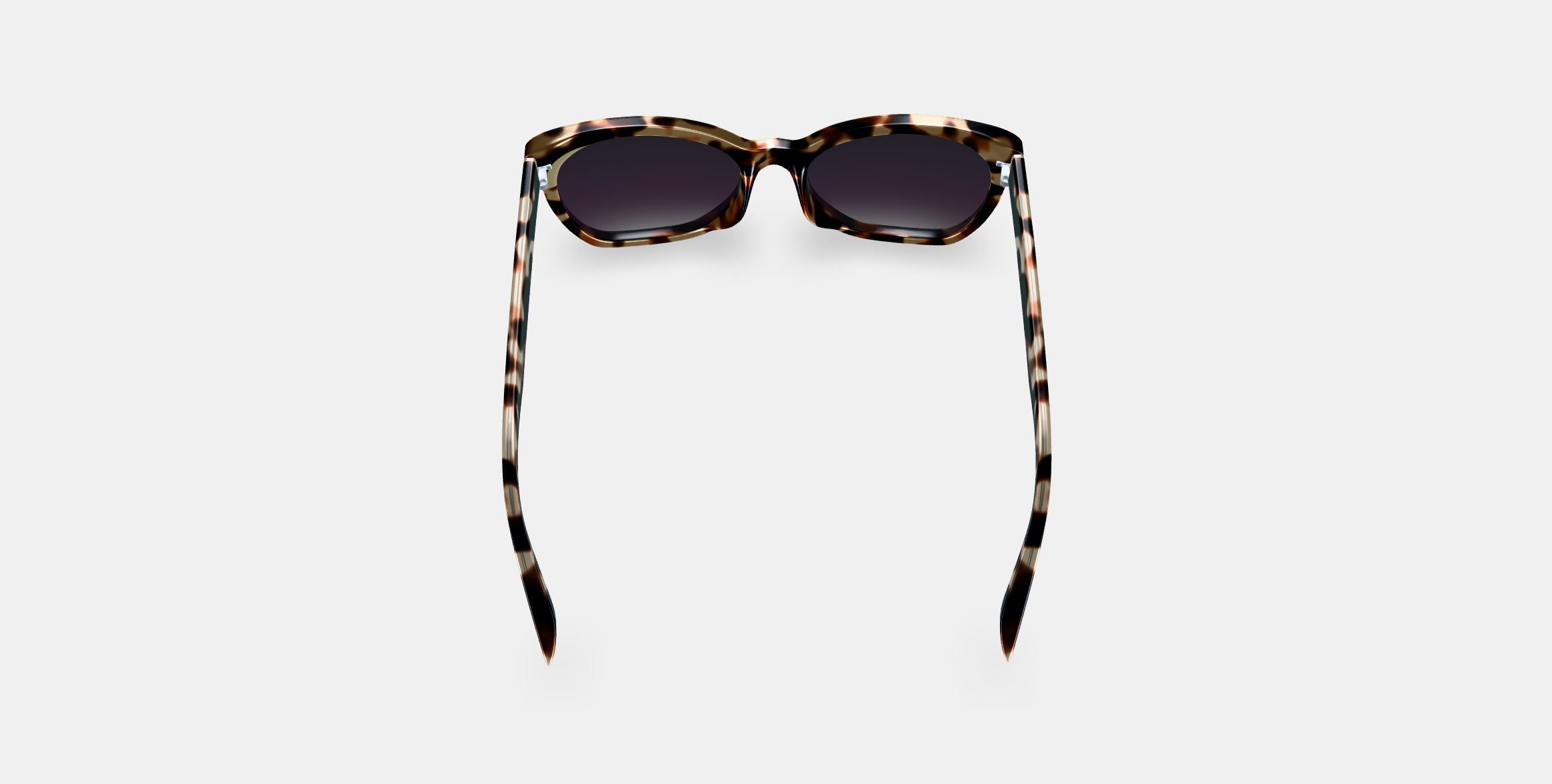 Rhea Low Bridge Fit Sunglasses in Truffle Tortoise 3D model_3