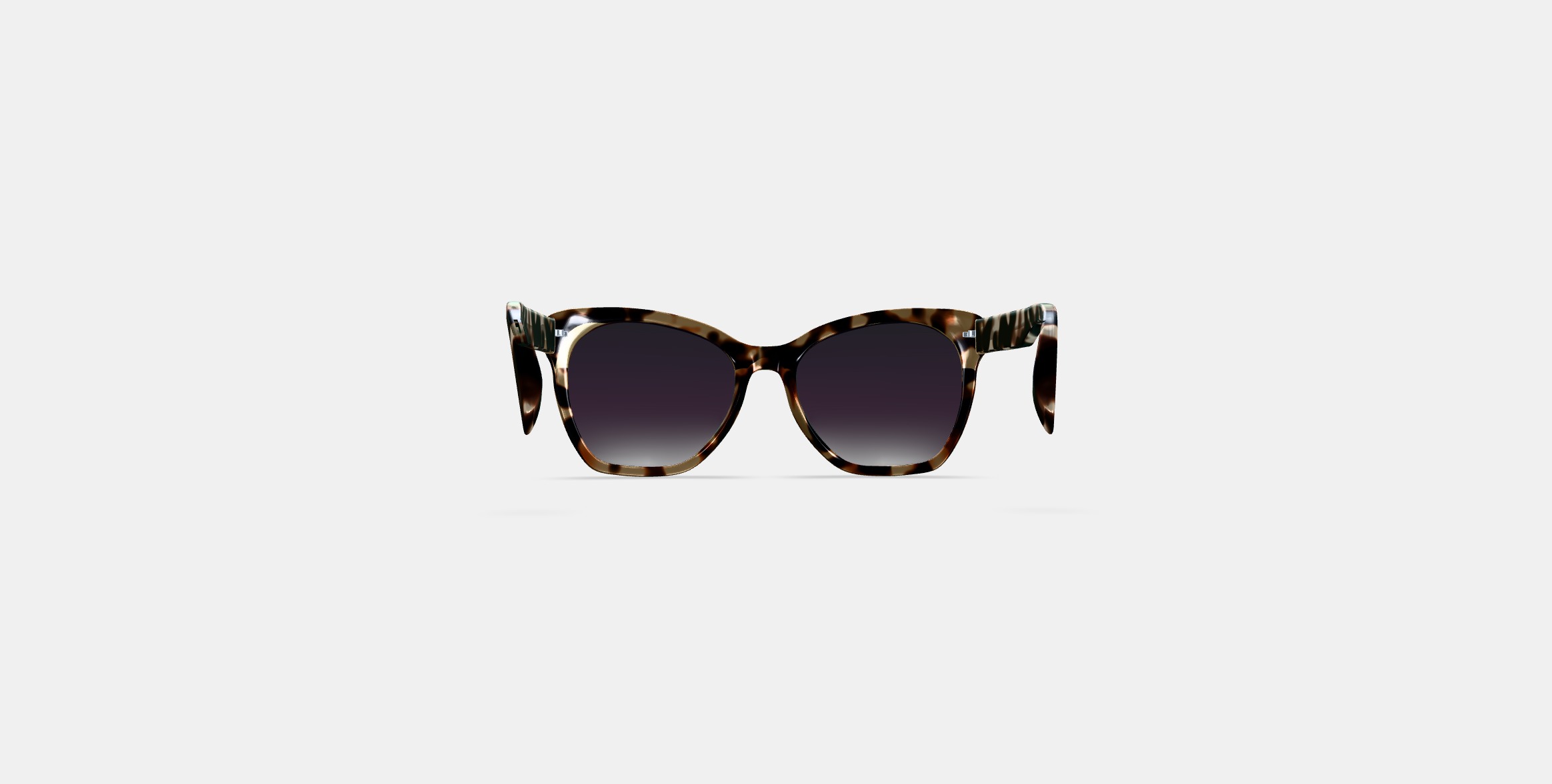 Rhea Low Bridge Fit Sunglasses in Truffle Tortoise 3D model_14
