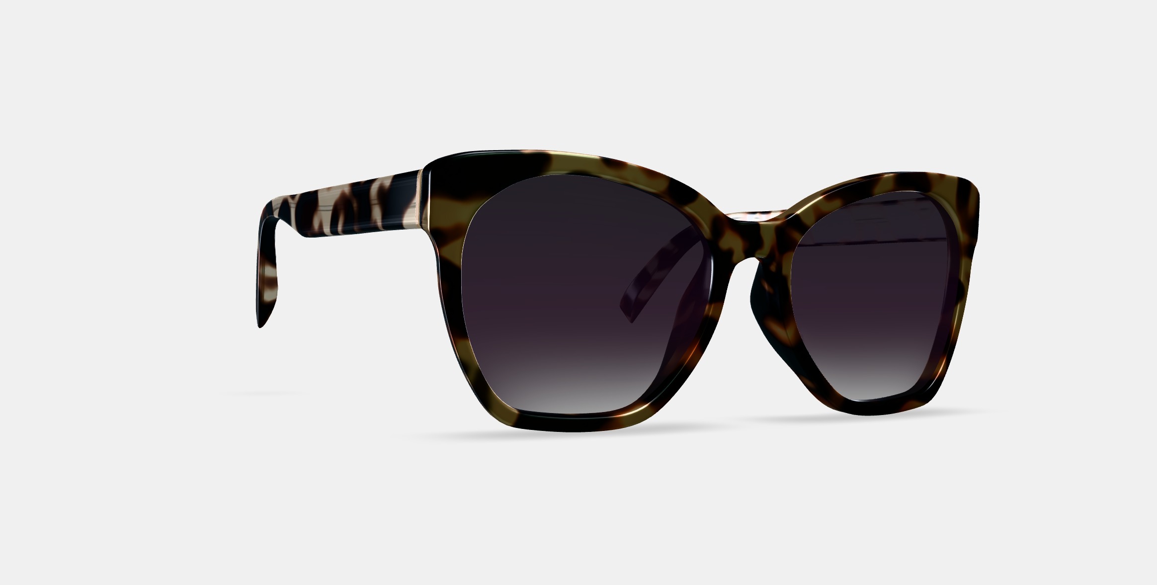 Rhea Low Bridge Fit Sunglasses in Truffle Tortoise 3D model_9