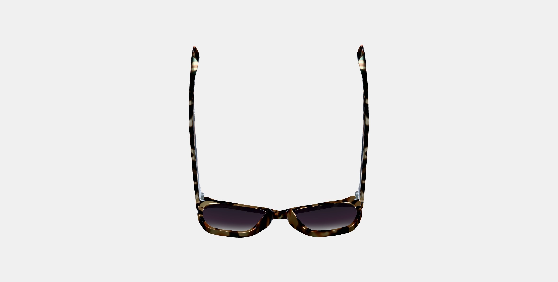Rhea Low Bridge Fit Sunglasses in Truffle Tortoise 3D model_7