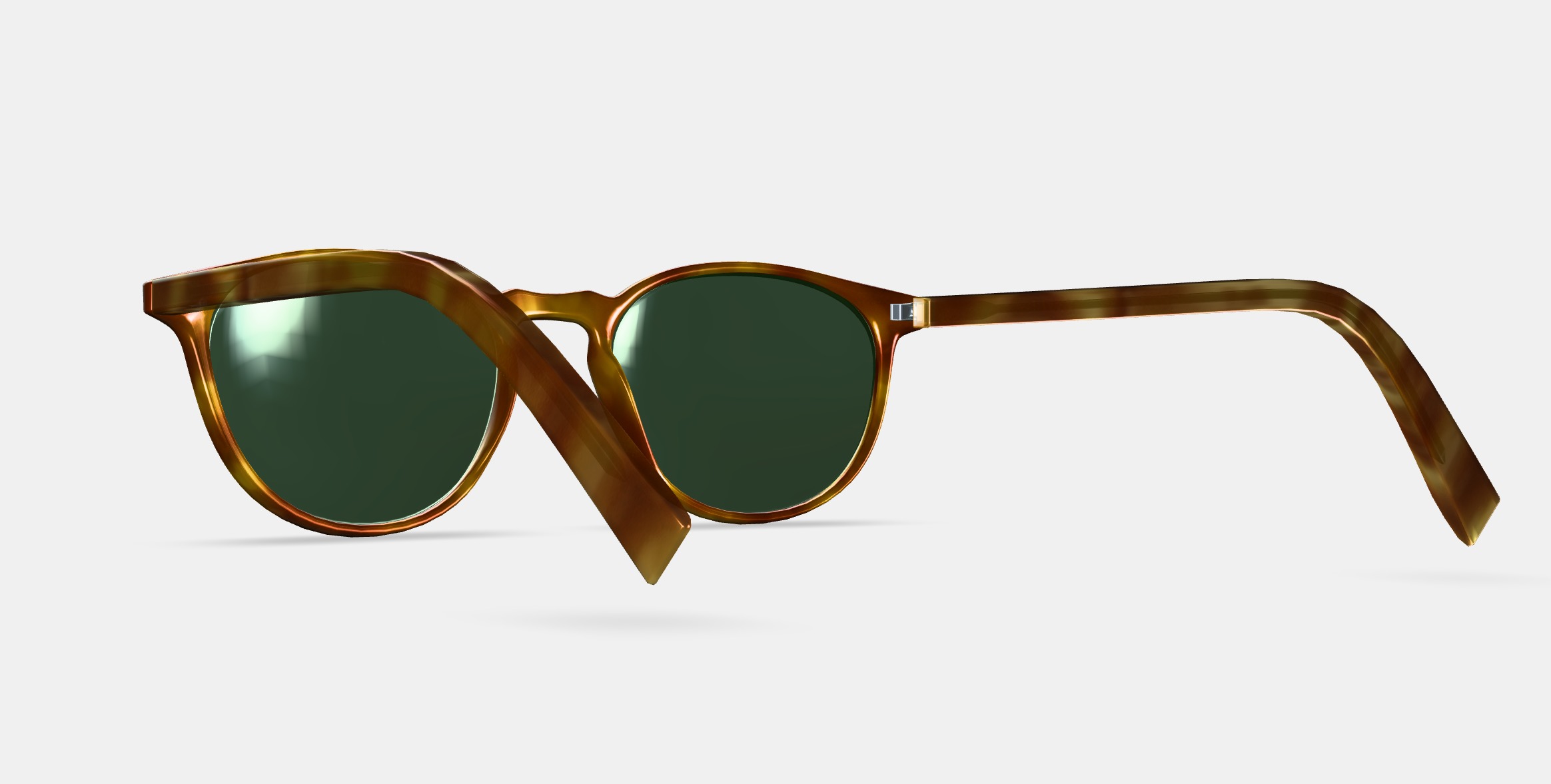 Butler Sunglasses in Butterscotch Tortoise 3D model_3