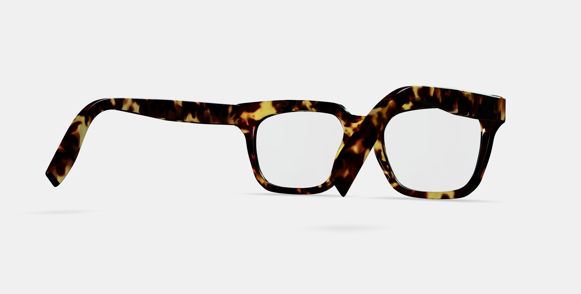Winston Eyeglasses in Black Oak Tortoise 3D model_6