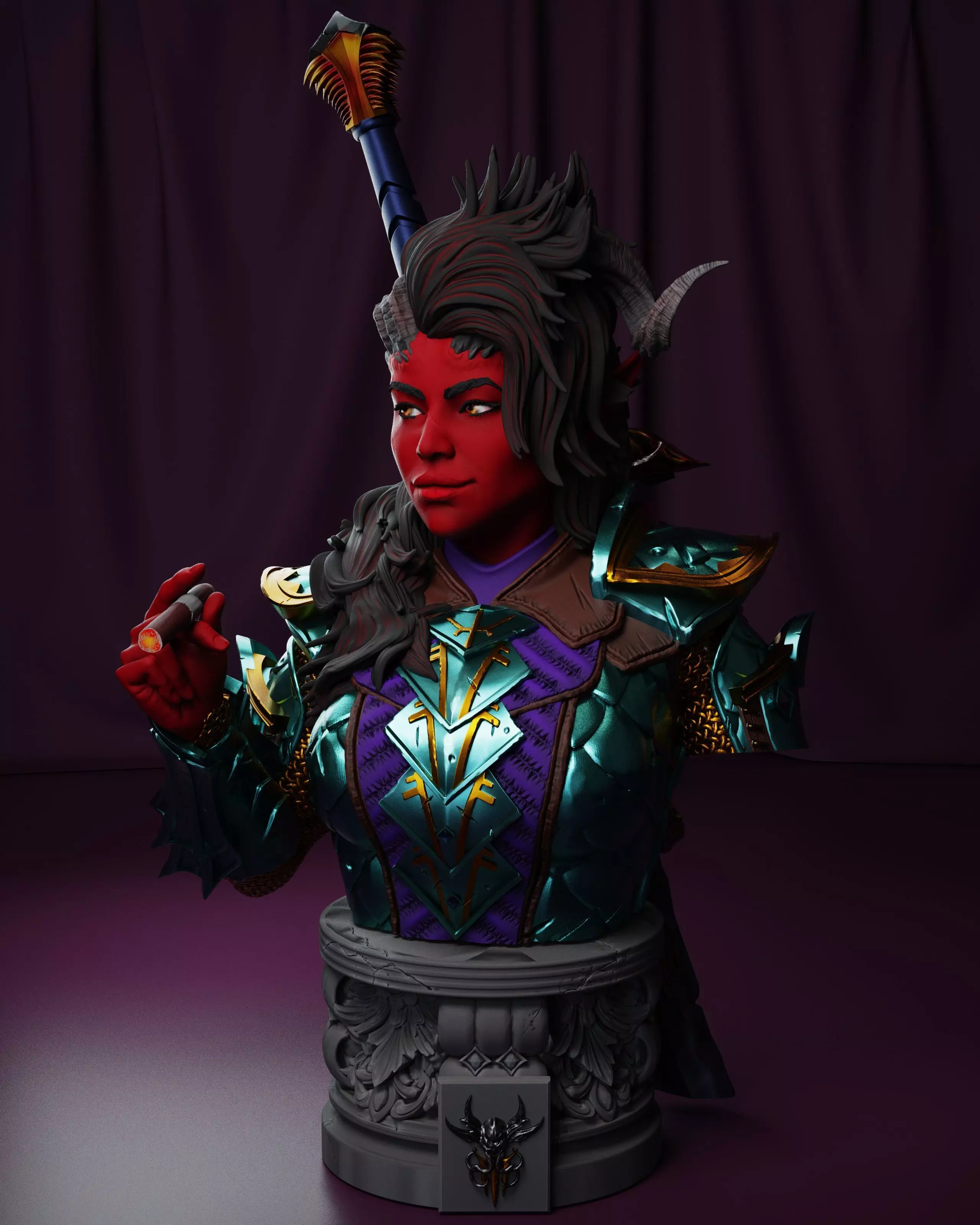 Karlach BG3 - NSFW 32mm and 75mm mini 3D print model