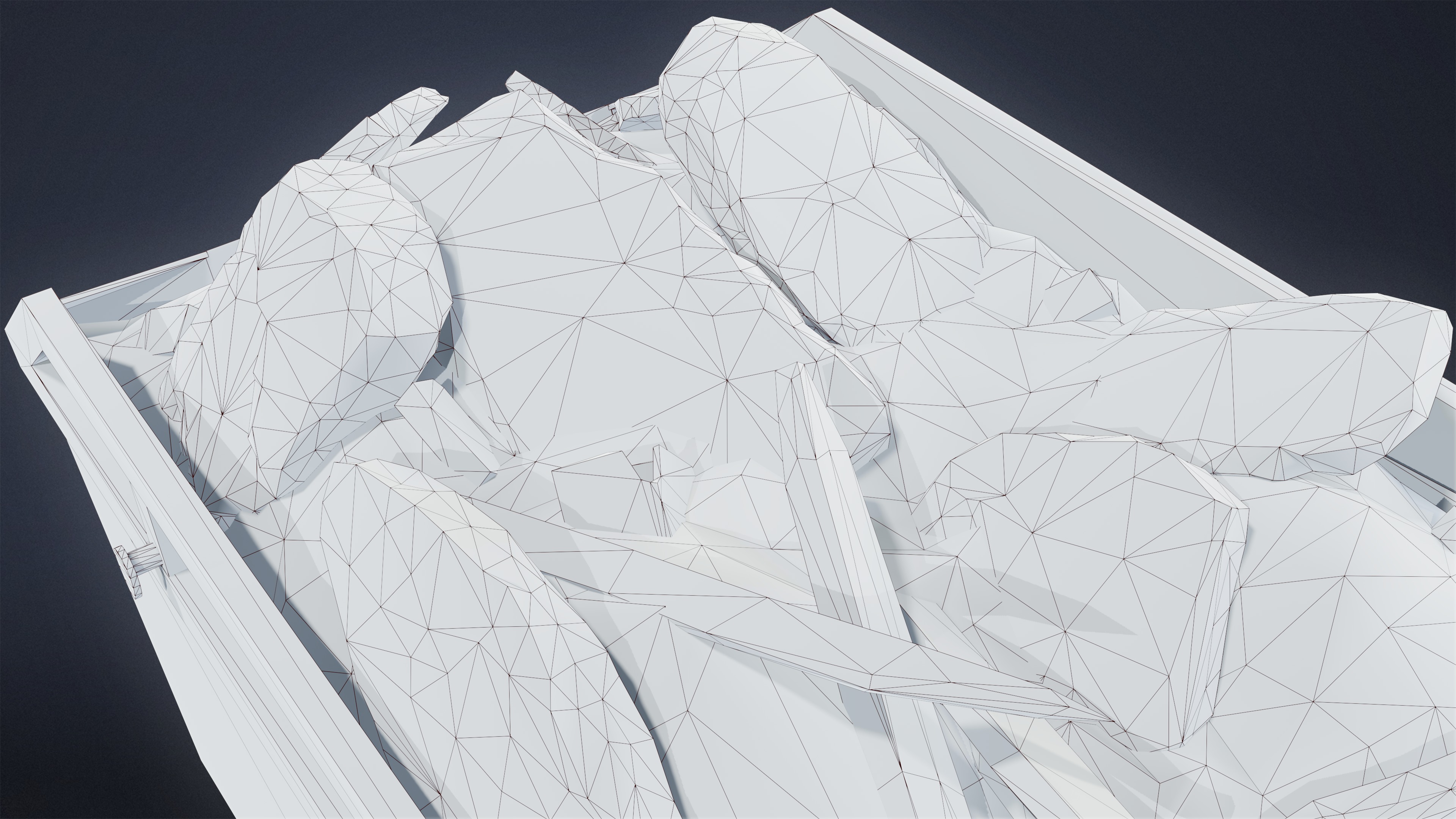 CONSTRUCTION - Dumpster 01 - LOW POLY Low-poly 3D model_7