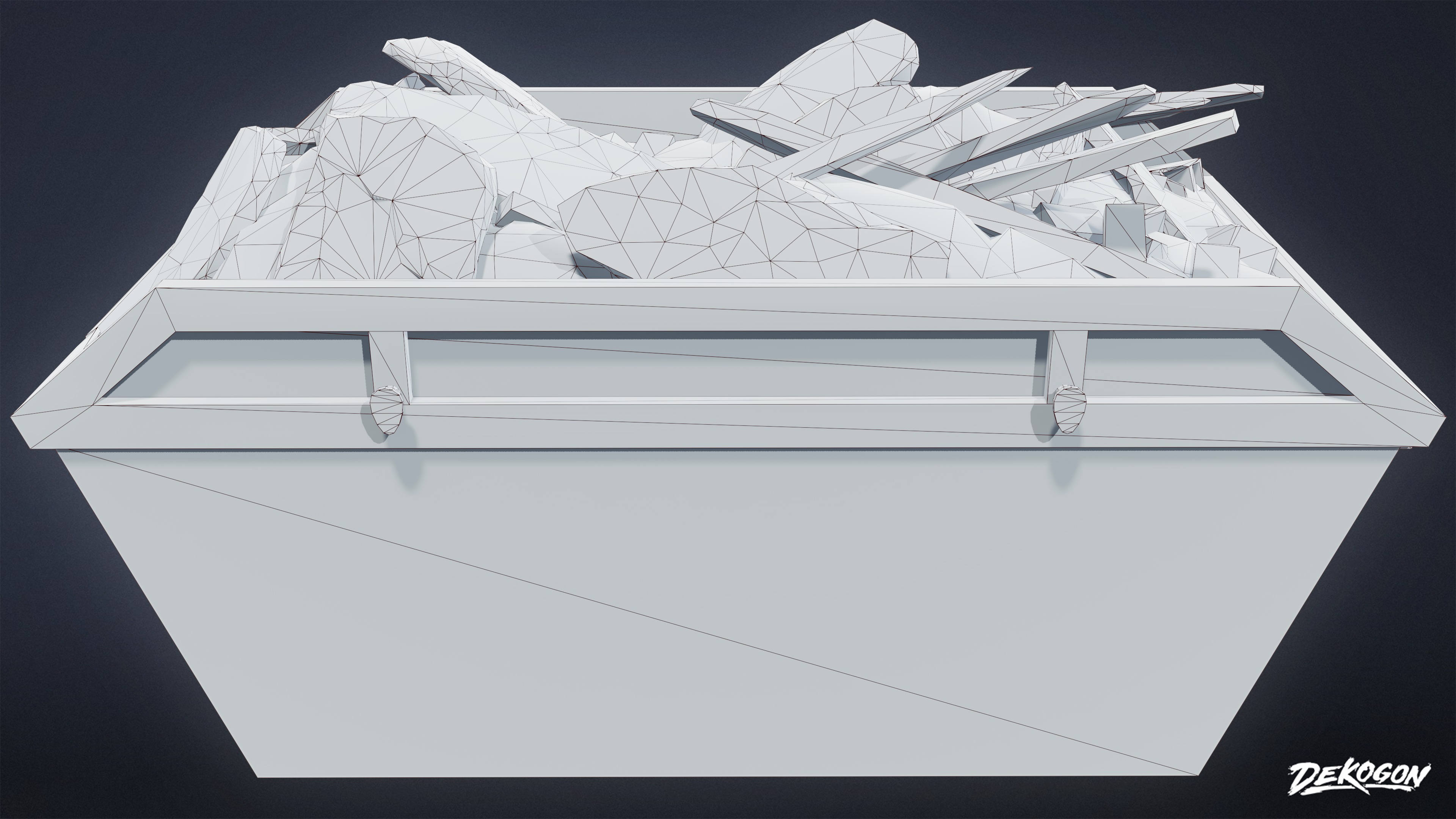 CONSTRUCTION - Dumpster 01 - LOW POLY Low-poly 3D model_8