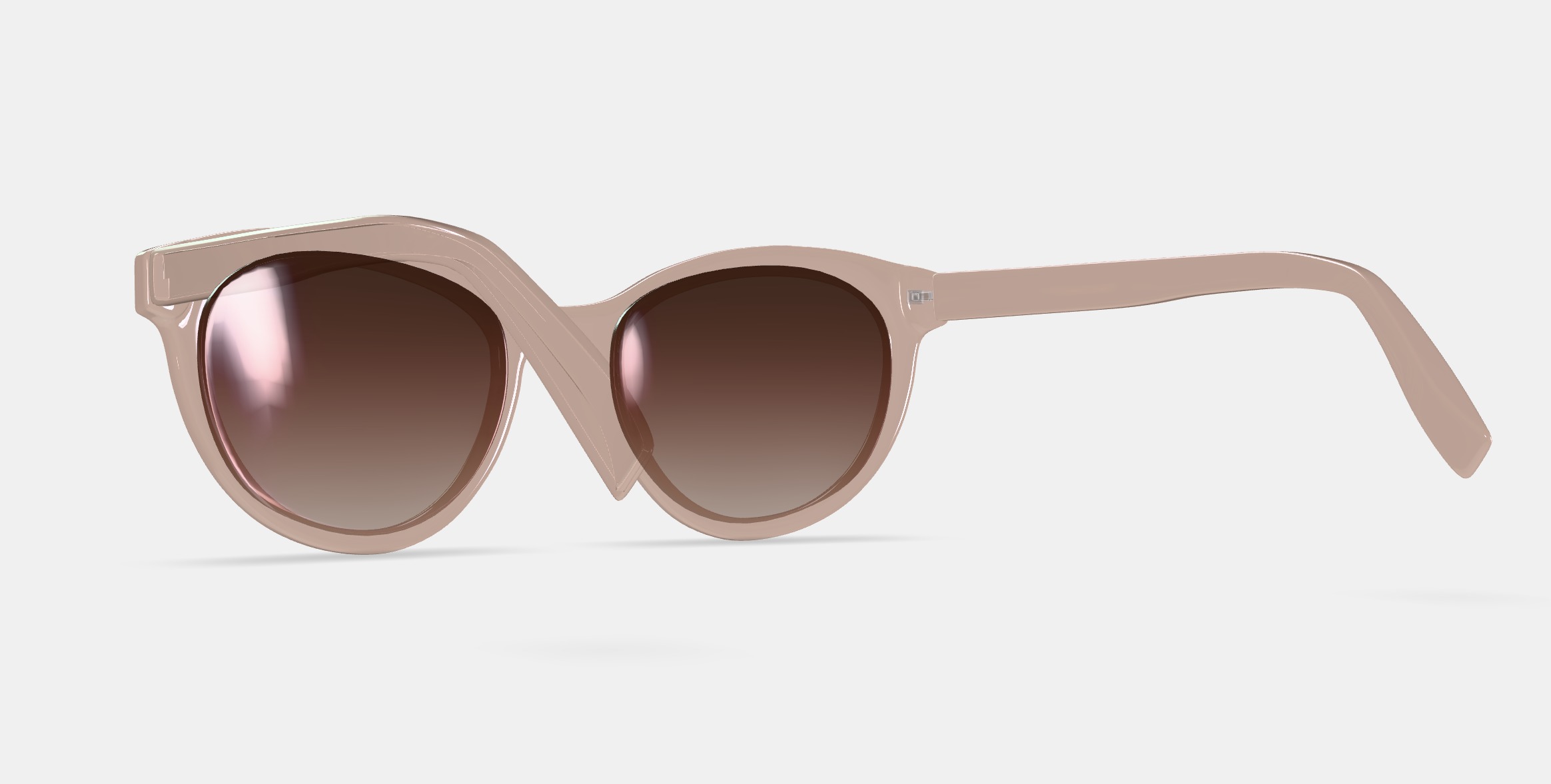 Raina Sunglasses in Elderflower Crystal 3D model_2